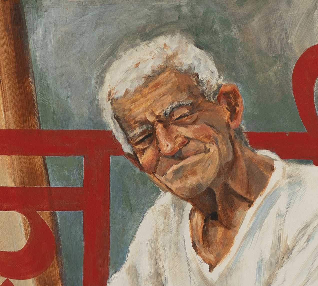 Detail of a man in "Kalm aa"
