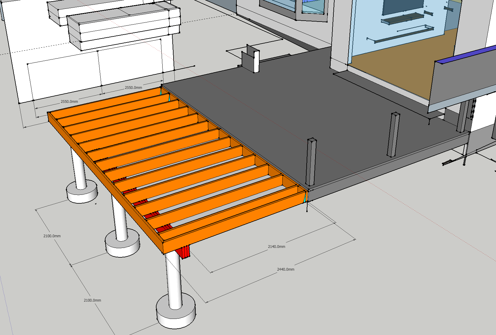 Extending the existing deck