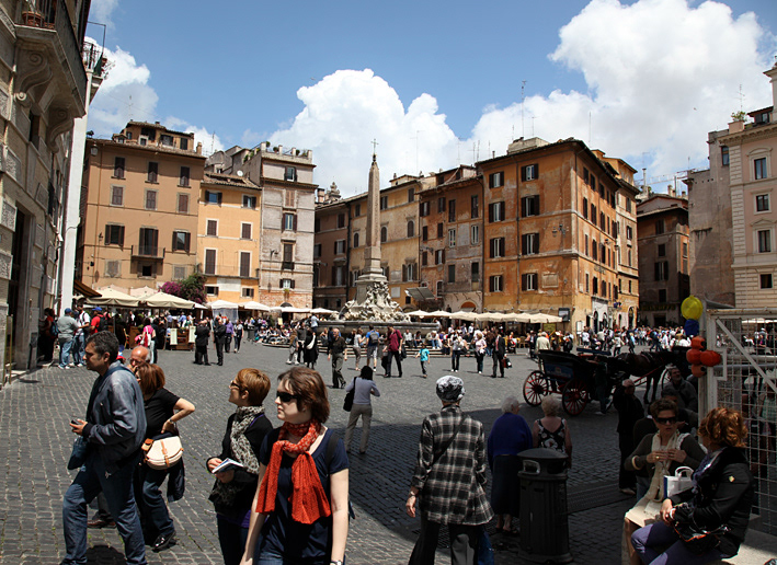 Our hotel, directly behind the obelisk