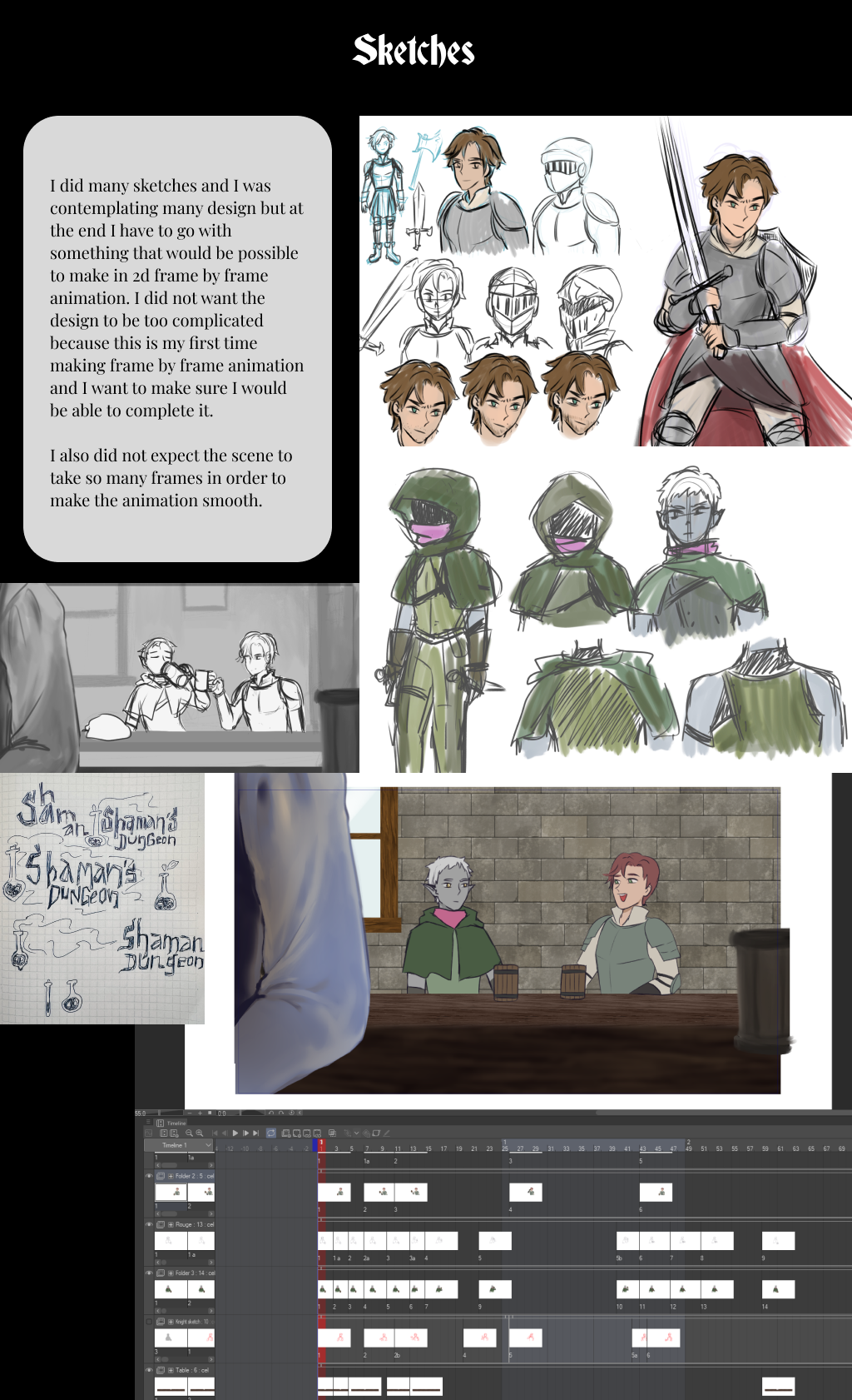 sketches of the characters