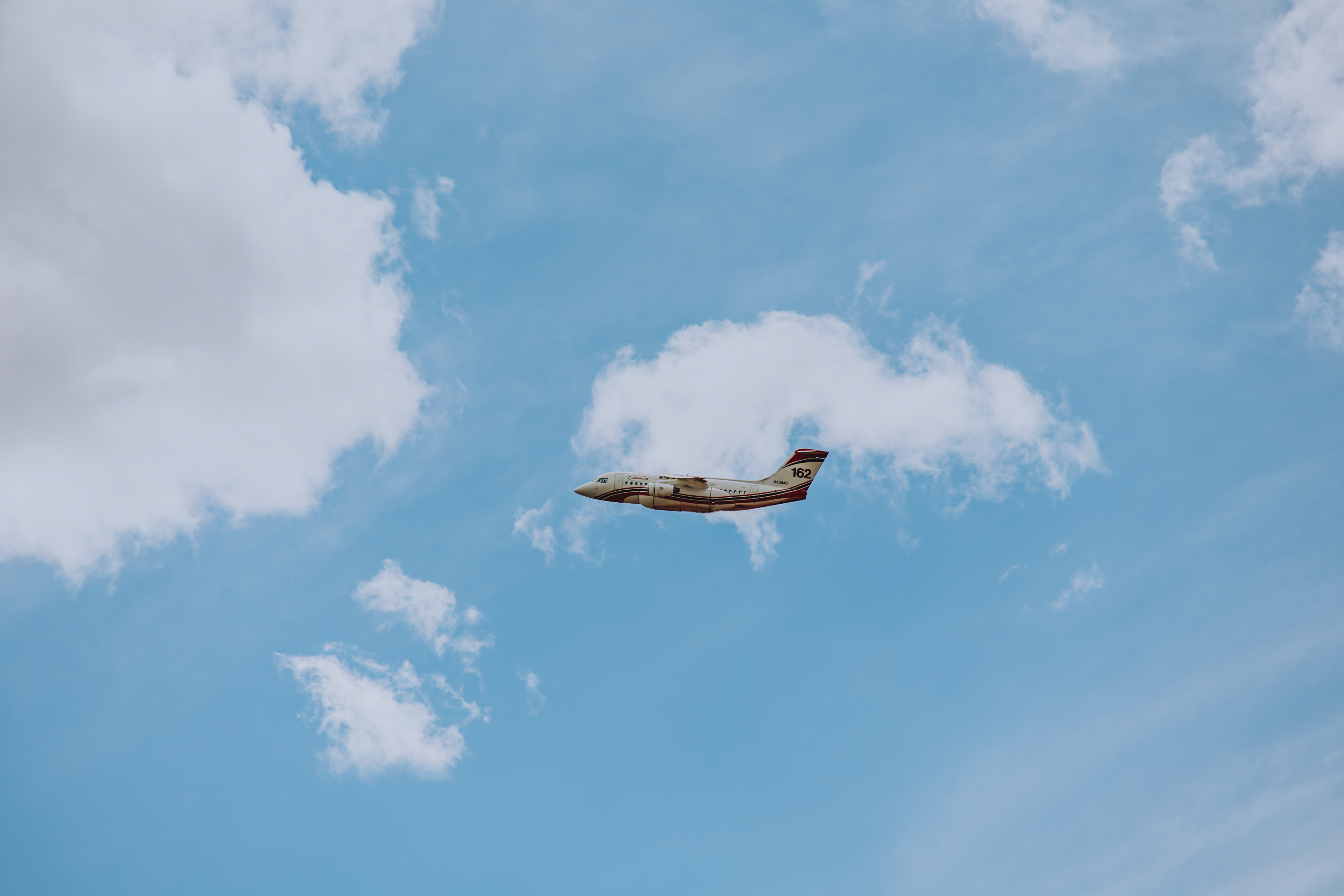 Aero-Flite RJ85 Airtanker taking off from RMMA