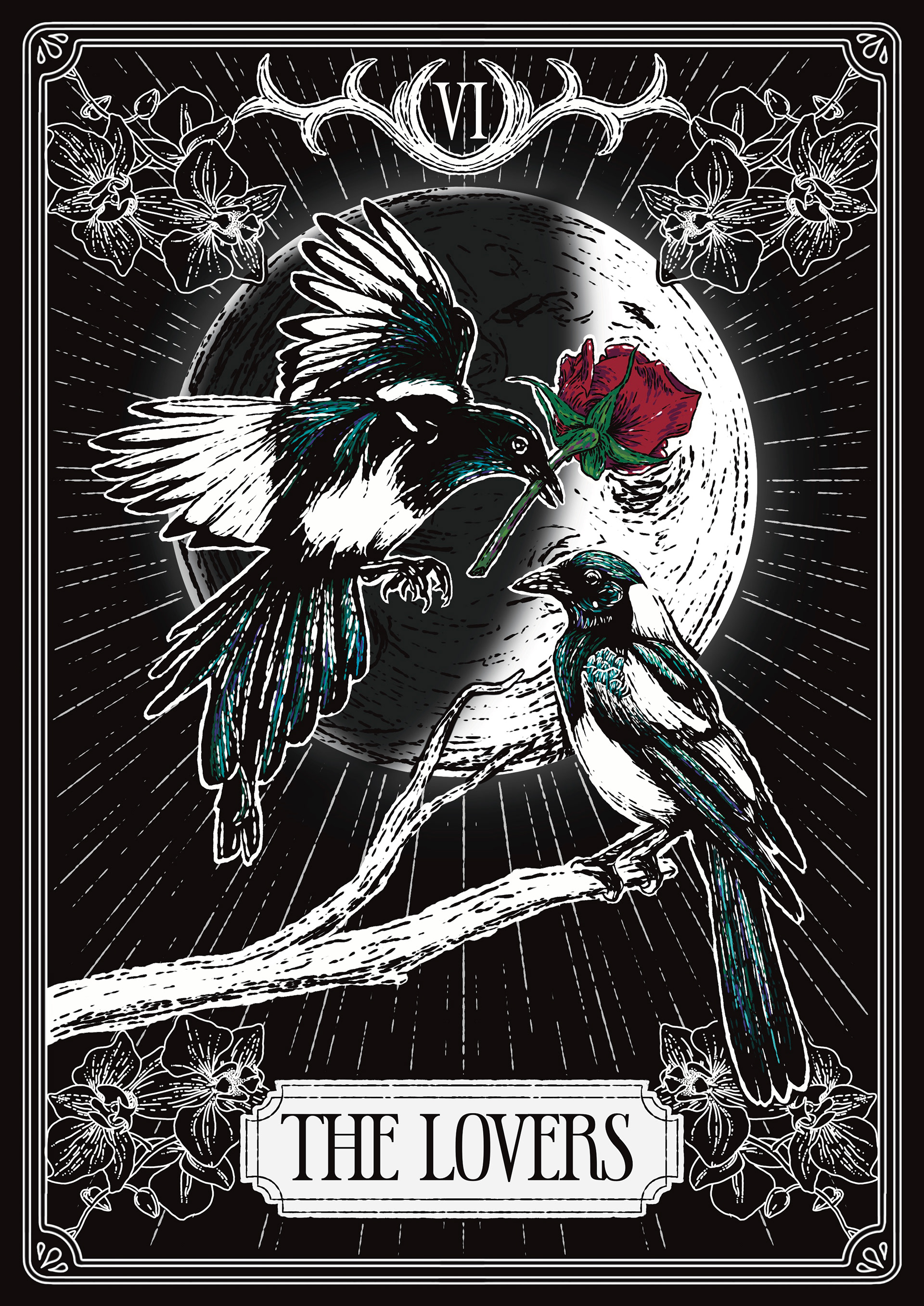 The Lovers - Tarot card design