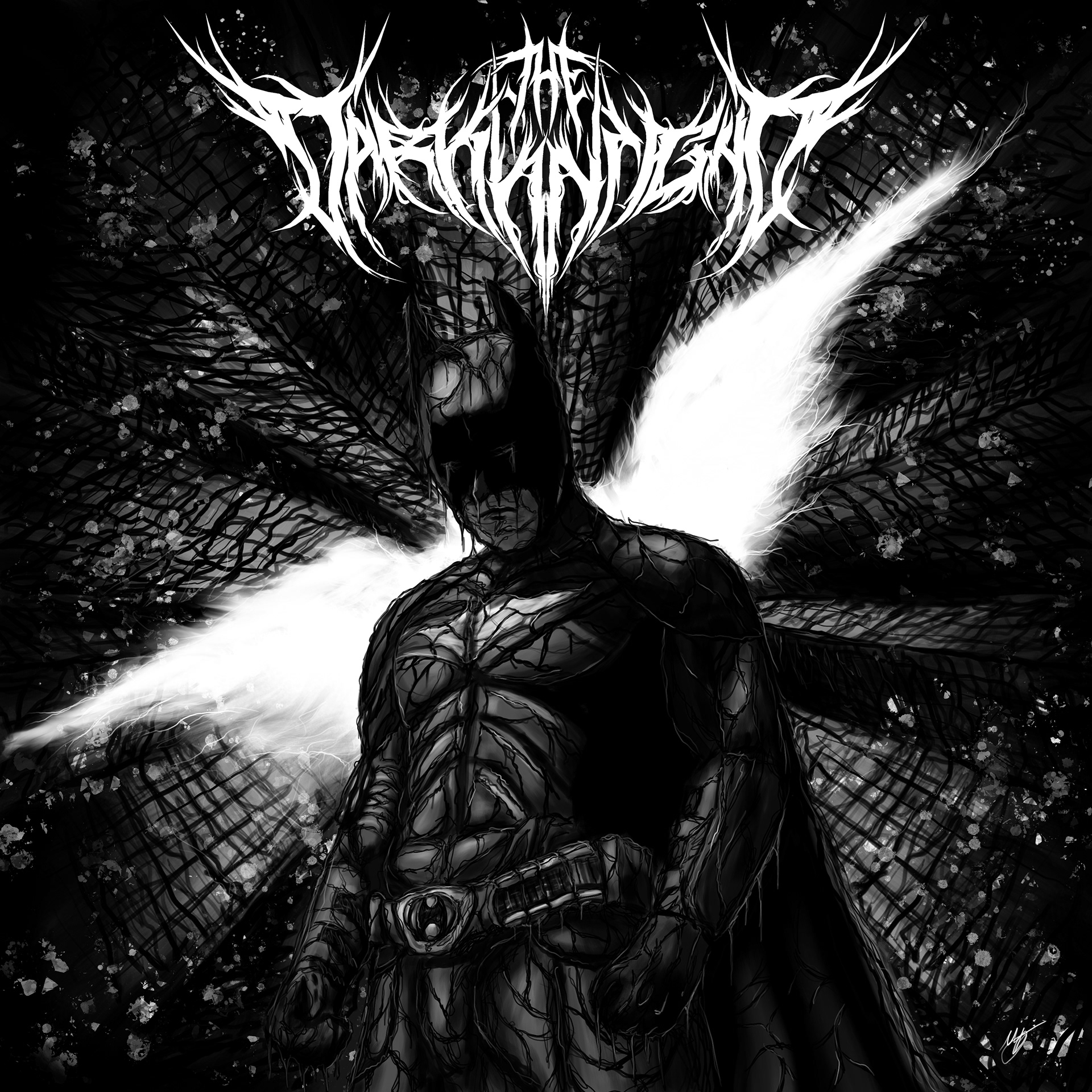 The Dark Knight - An illustration I made in collaboration with another artist "Casus Artem", who created the logo.