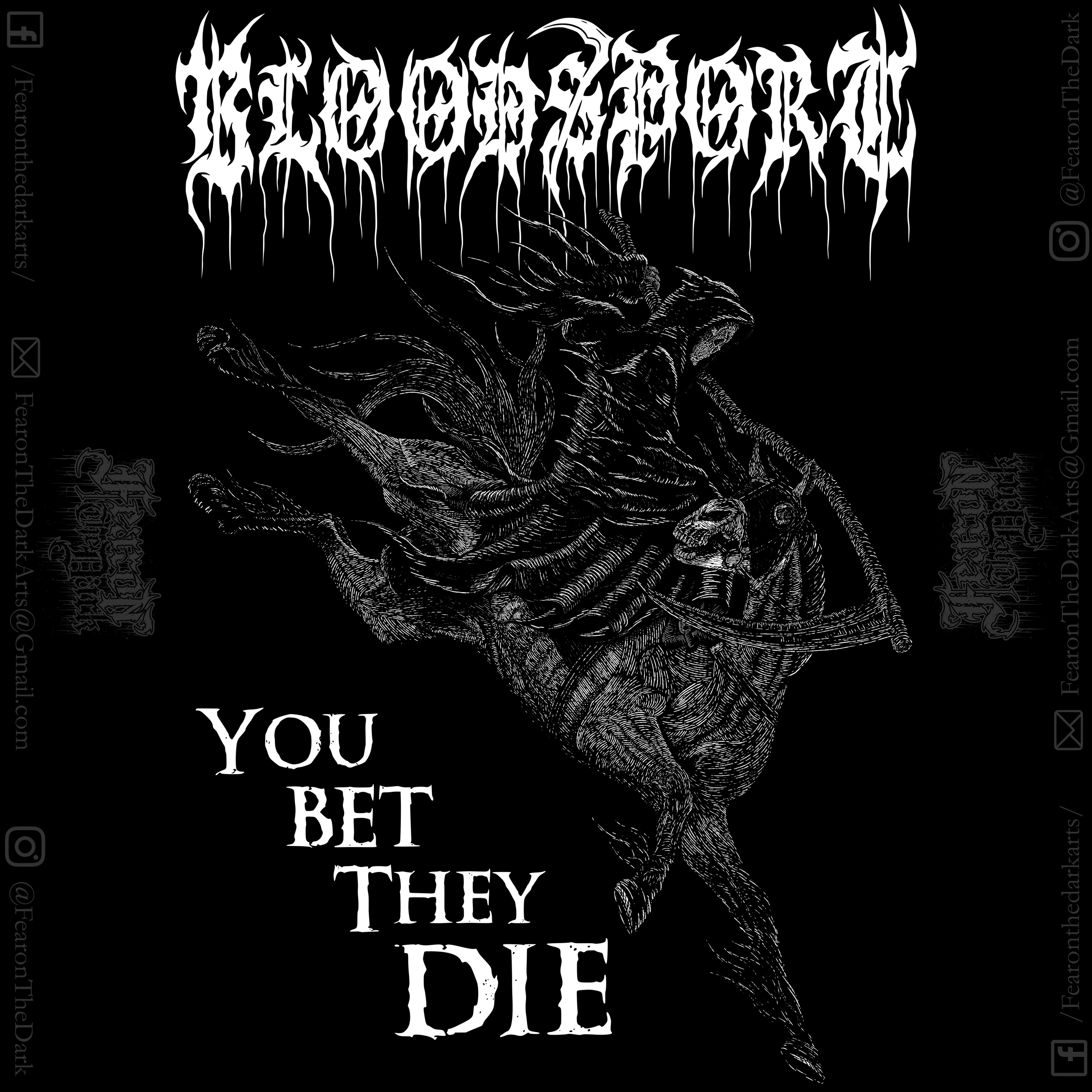 Bloodsport - You Bet They Die. One of the 5 pieces I submitted for my Final Major Project in University. This piece was inspired by the barbaric sport of Horseracing.  This is a T-shirt design for my Vegan Alternative Streetwear company 'Extreme Vegan'
