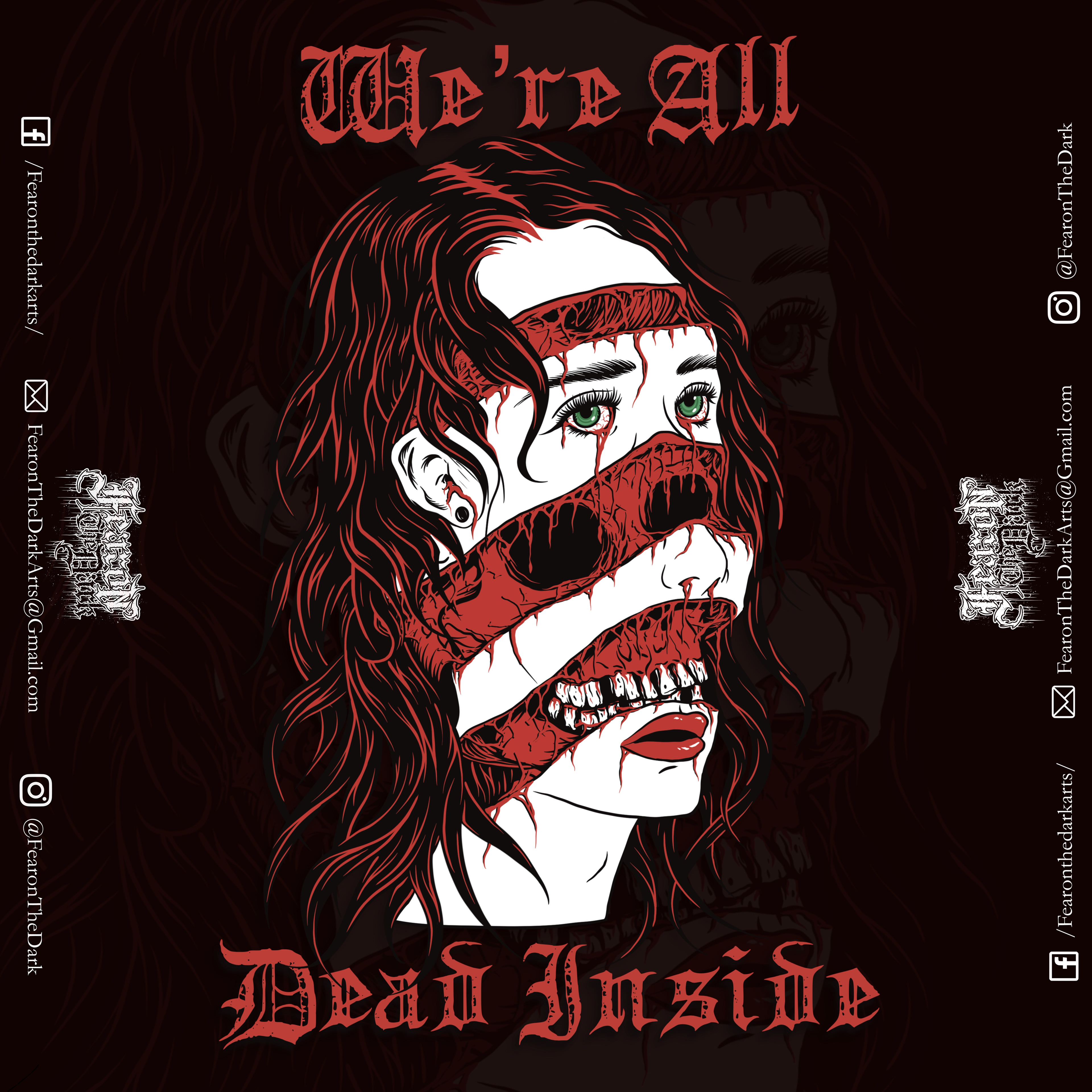 We're All Dead Inside - T-shirt design