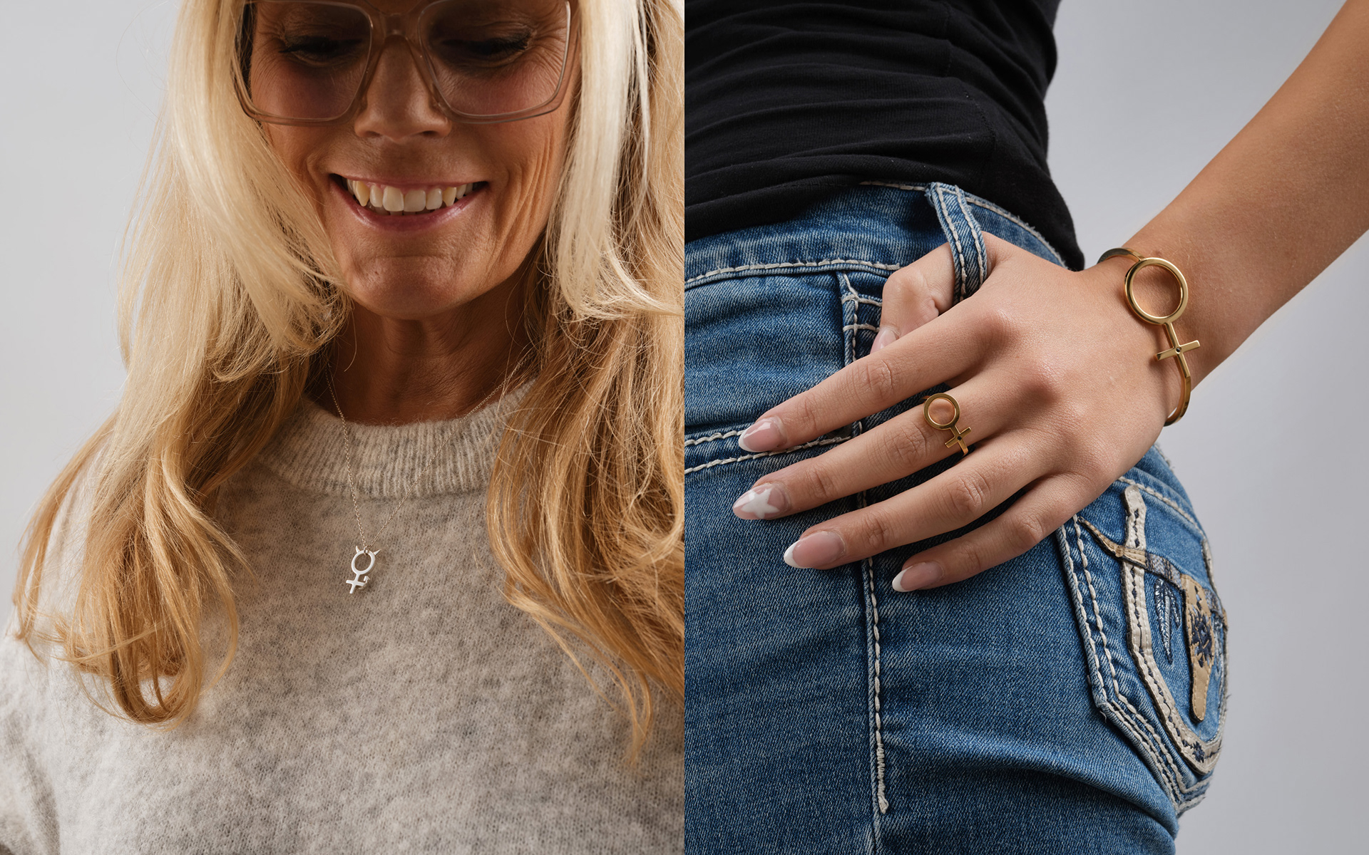 Produktbilder och reklambilder på Gry Forsells nya smycken She Stockholm