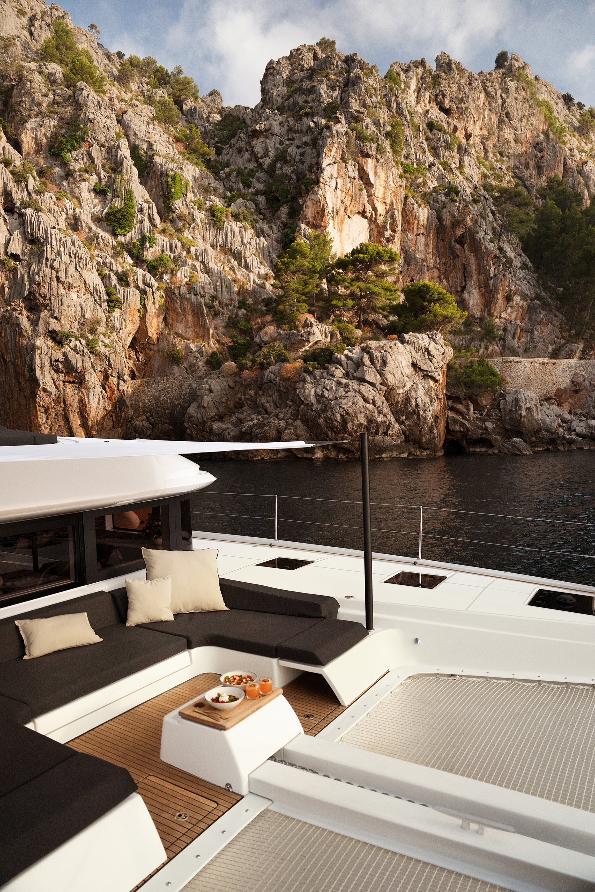 Luxury Yacht in beautiful nature in Greece