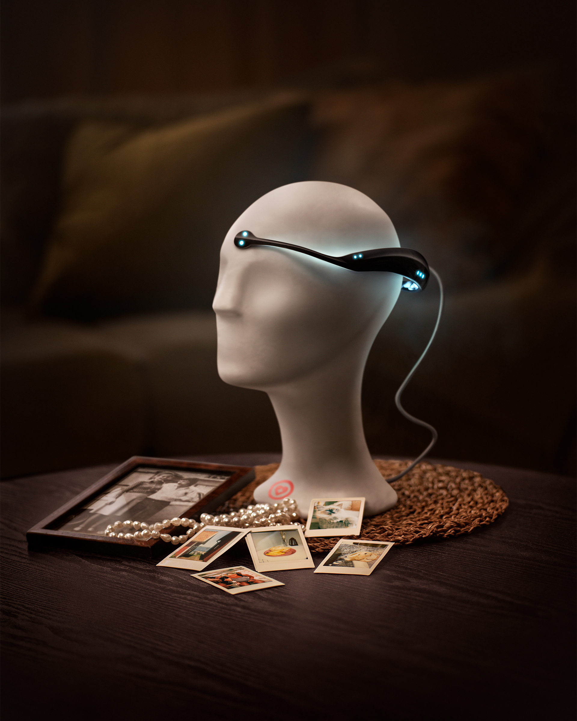 Reklamfoto för Göteborg stad. Bilden är retuscherat för att framhäva framtida teknik inom äldrevården