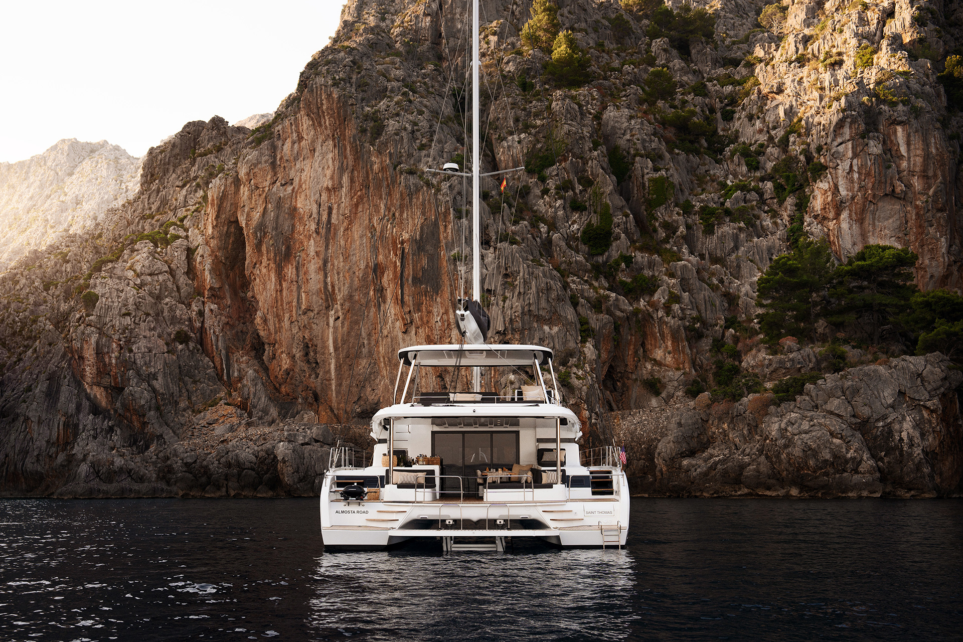 Luxury Yacht in beautiful nature in Greece