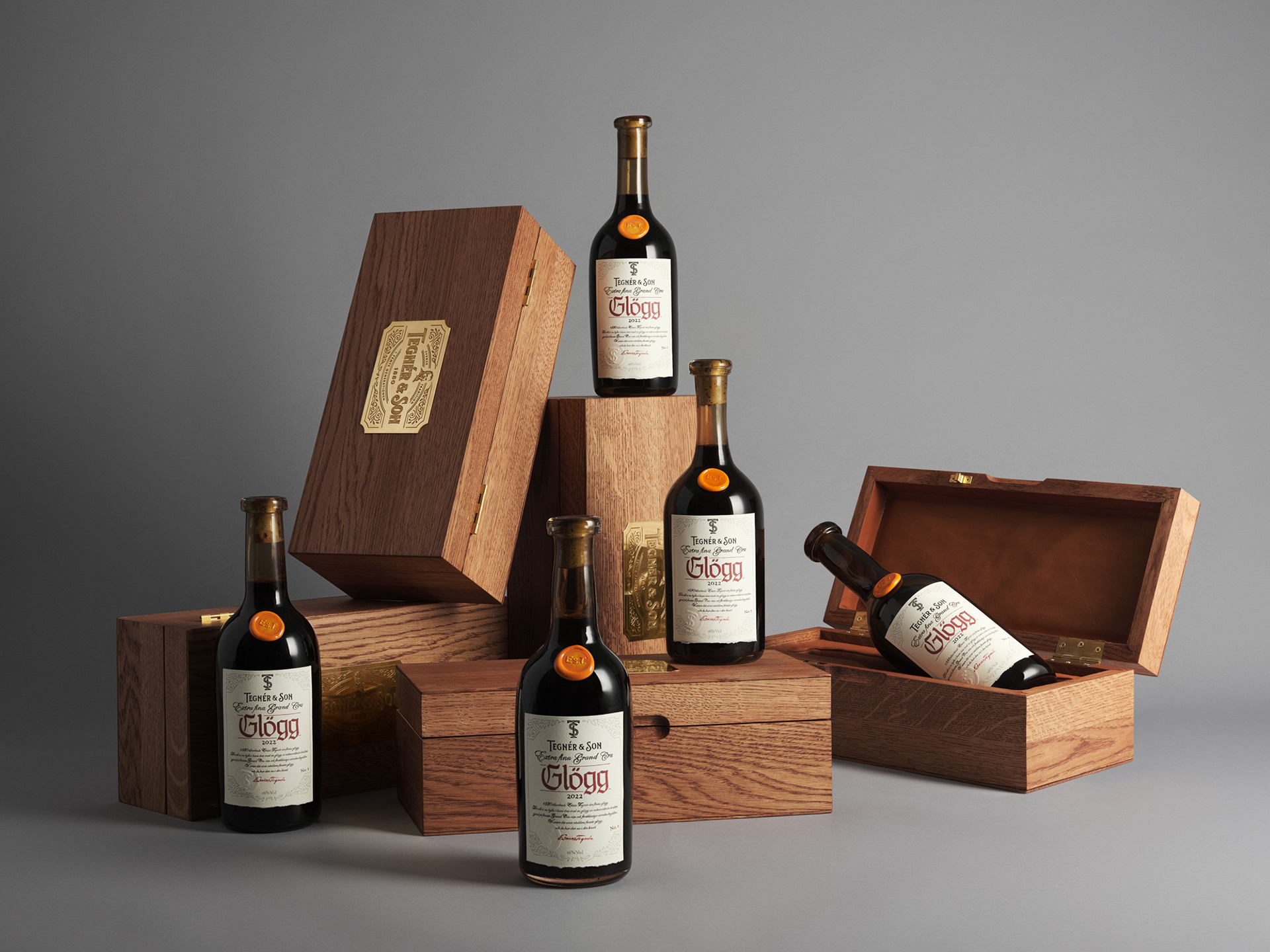 Reklambild för Tegner & Son glögg. Fotat i en studio och retuscherat för att framhäva detaljer och färger