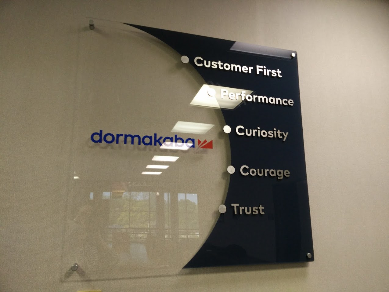 Acrylic "Values" Sign