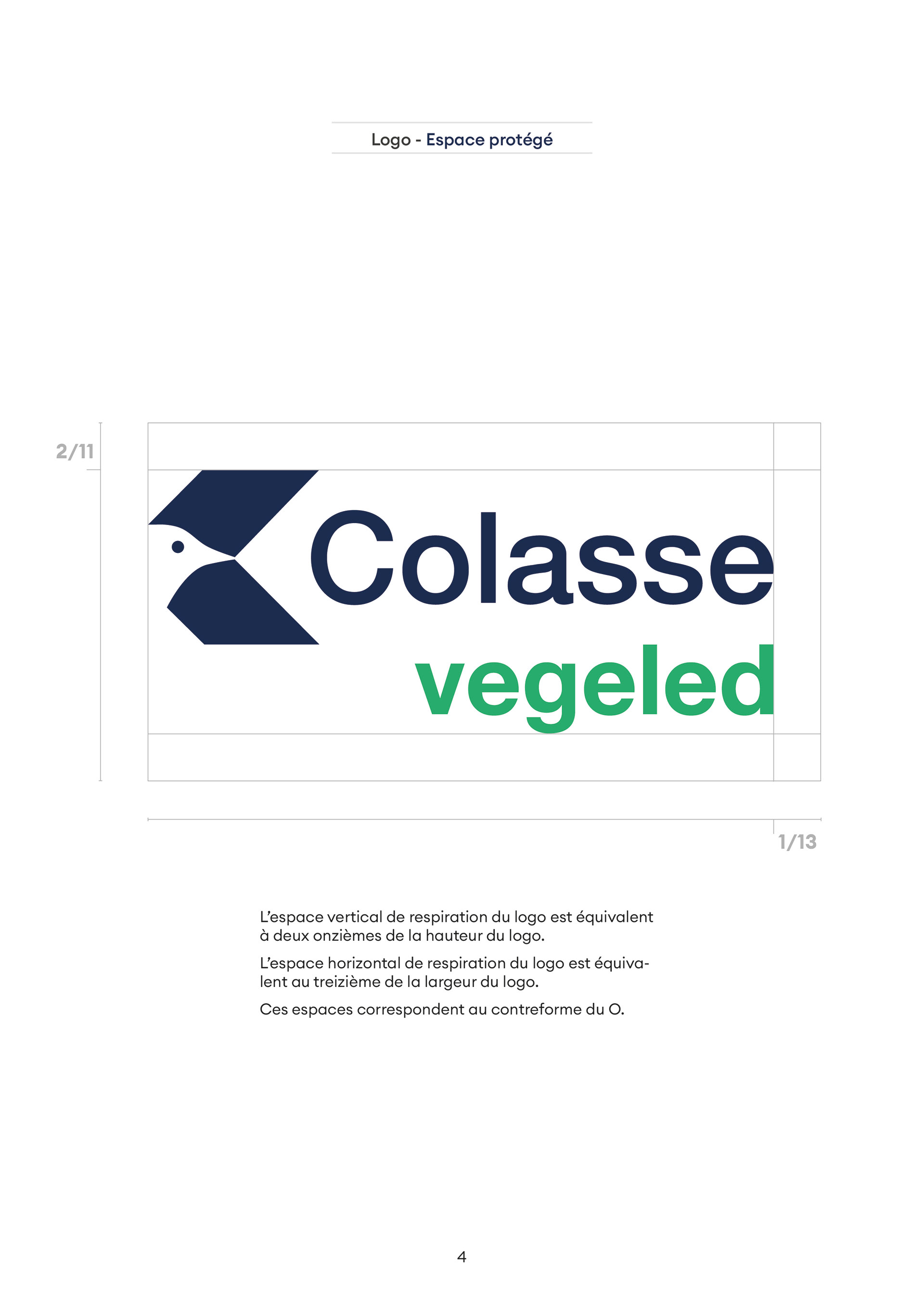 Mise en page de la charte graphique de Colasse - espaces protégés