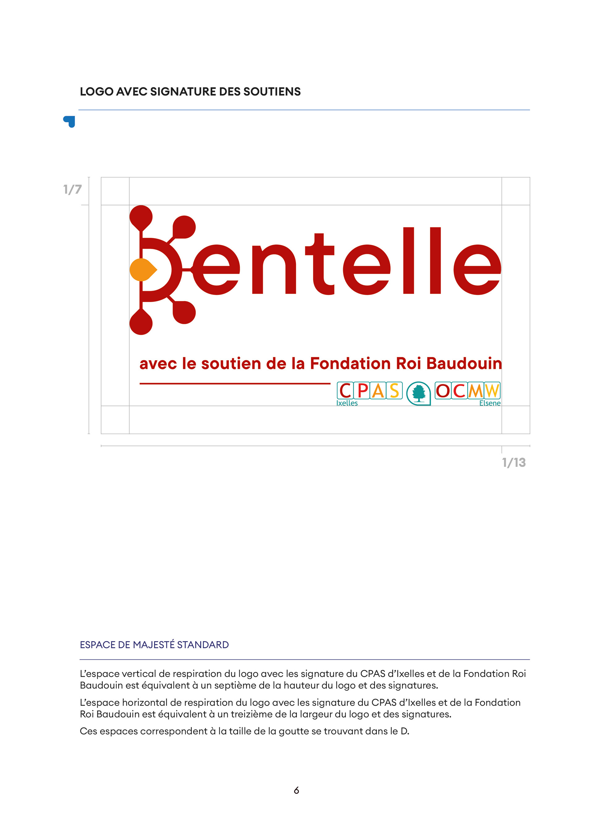 Mise en page de la charte graphique de Dentelle - espaces protégés 