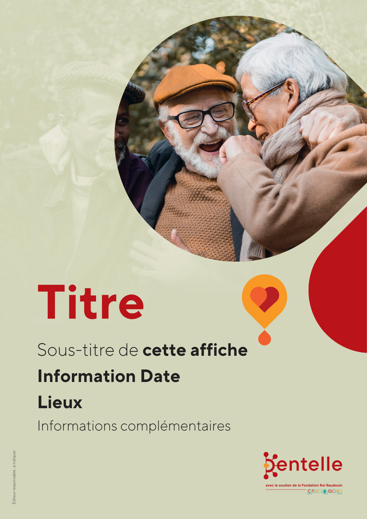 Création d'affiche template pour l'association Dentelle