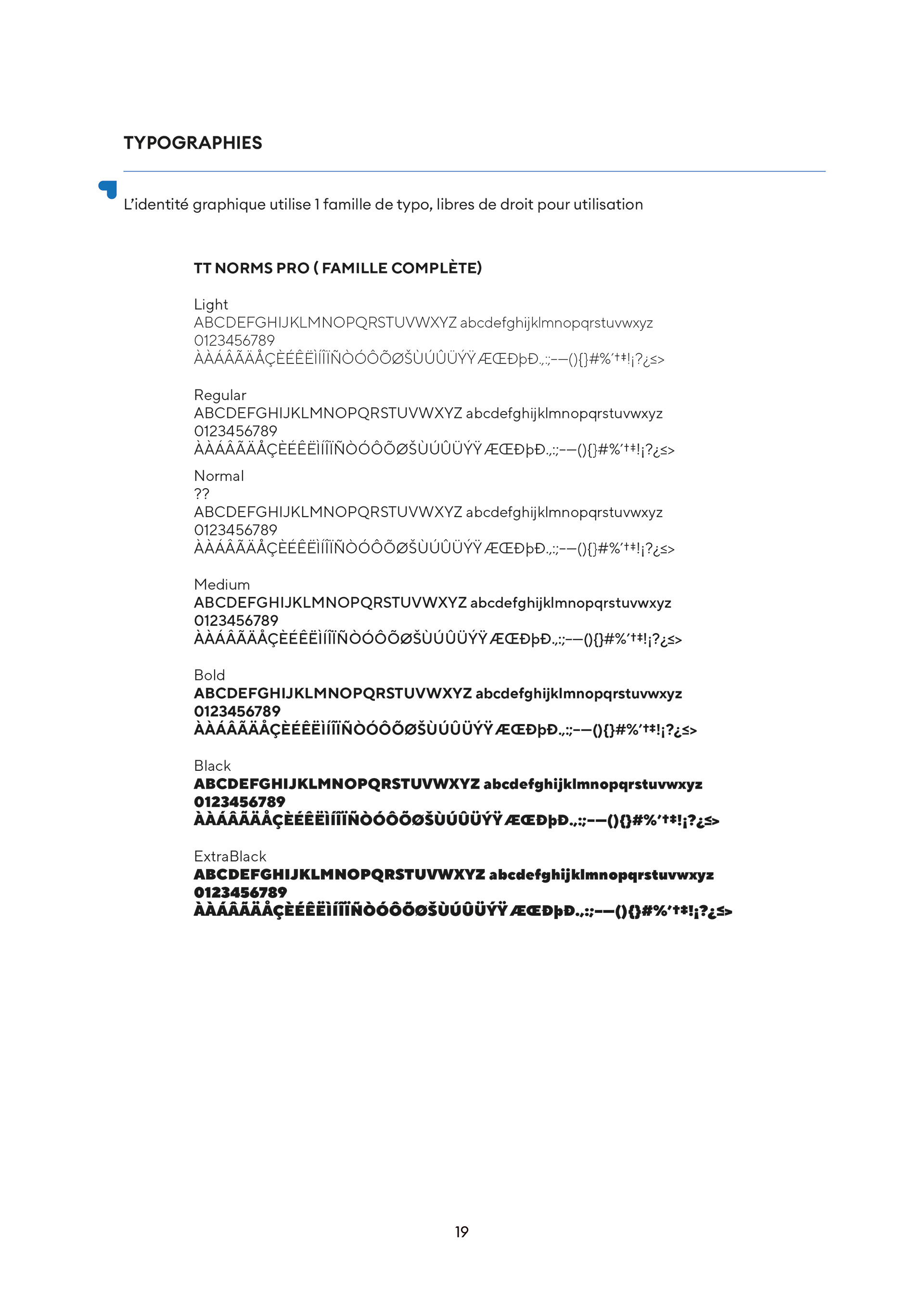 Mise en page de la charte graphique de Dentelle