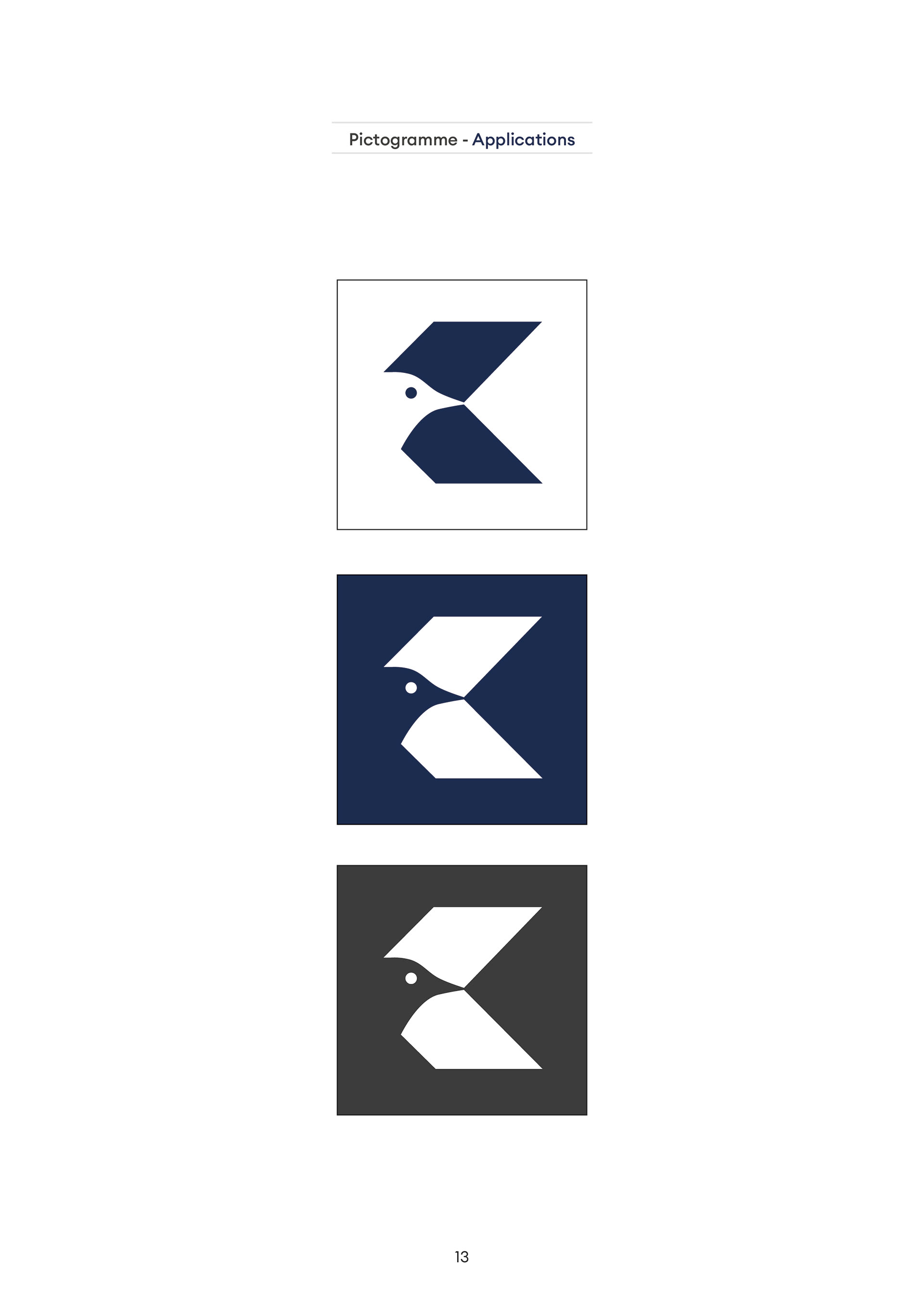 Mise en page de la charte graphique de Colasse - déclinaisons du logo