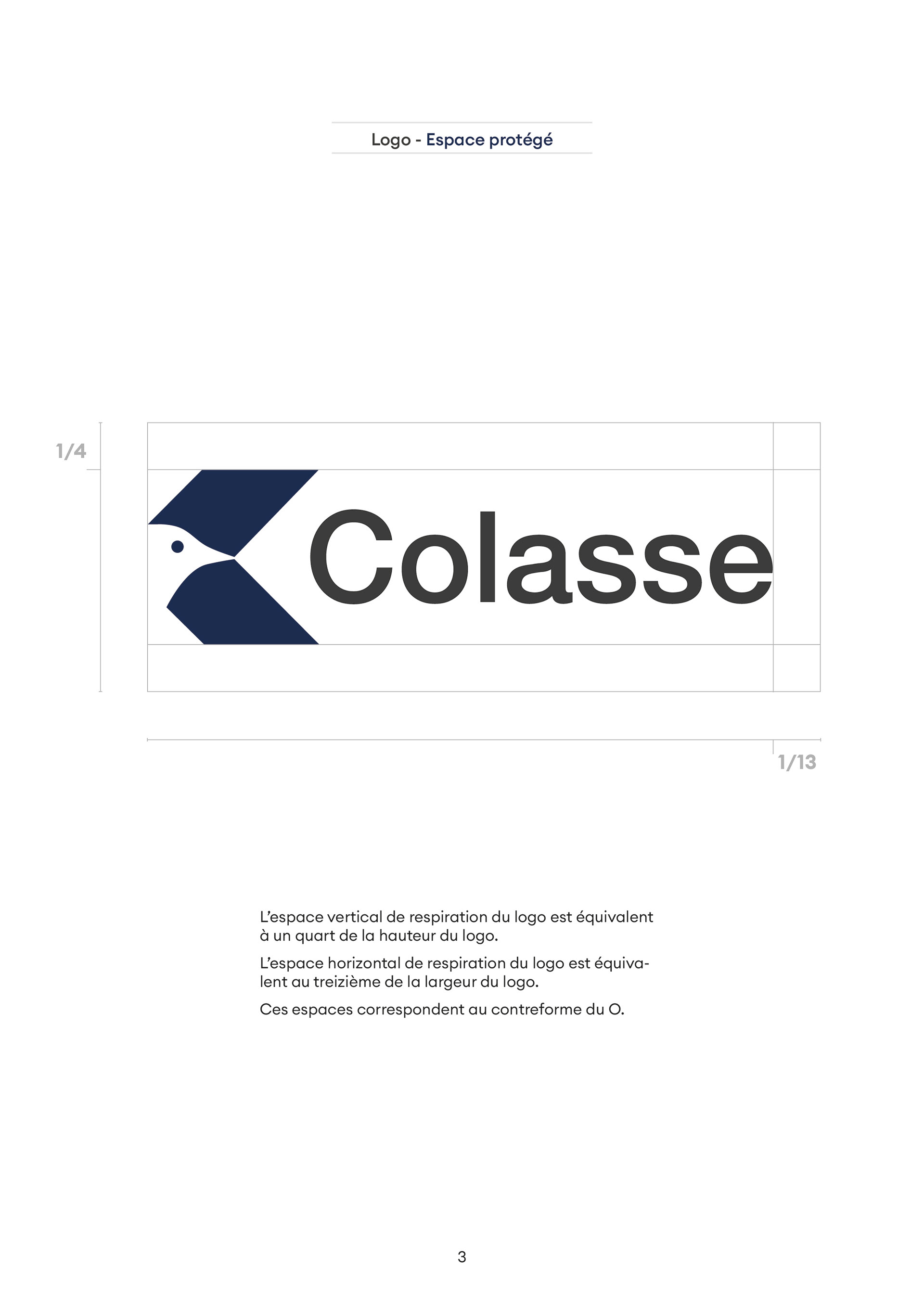 Mise en page de la charte graphique de Colasse - espaces protégés