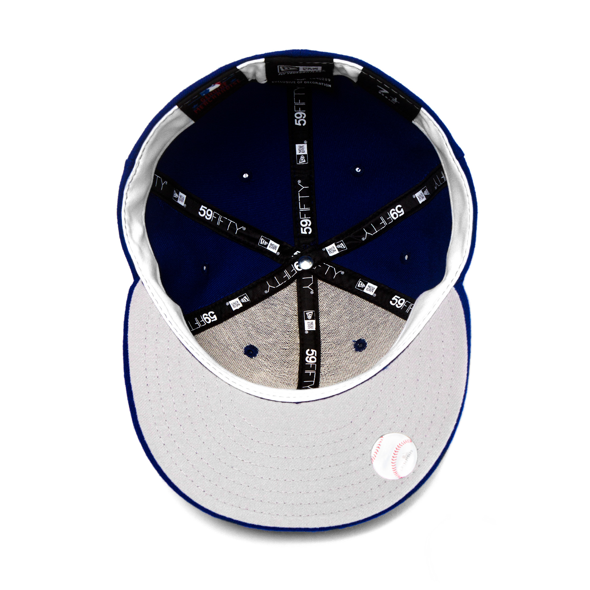 Grey undervisor. White moisture-absorbing sweatband. Branded taping.