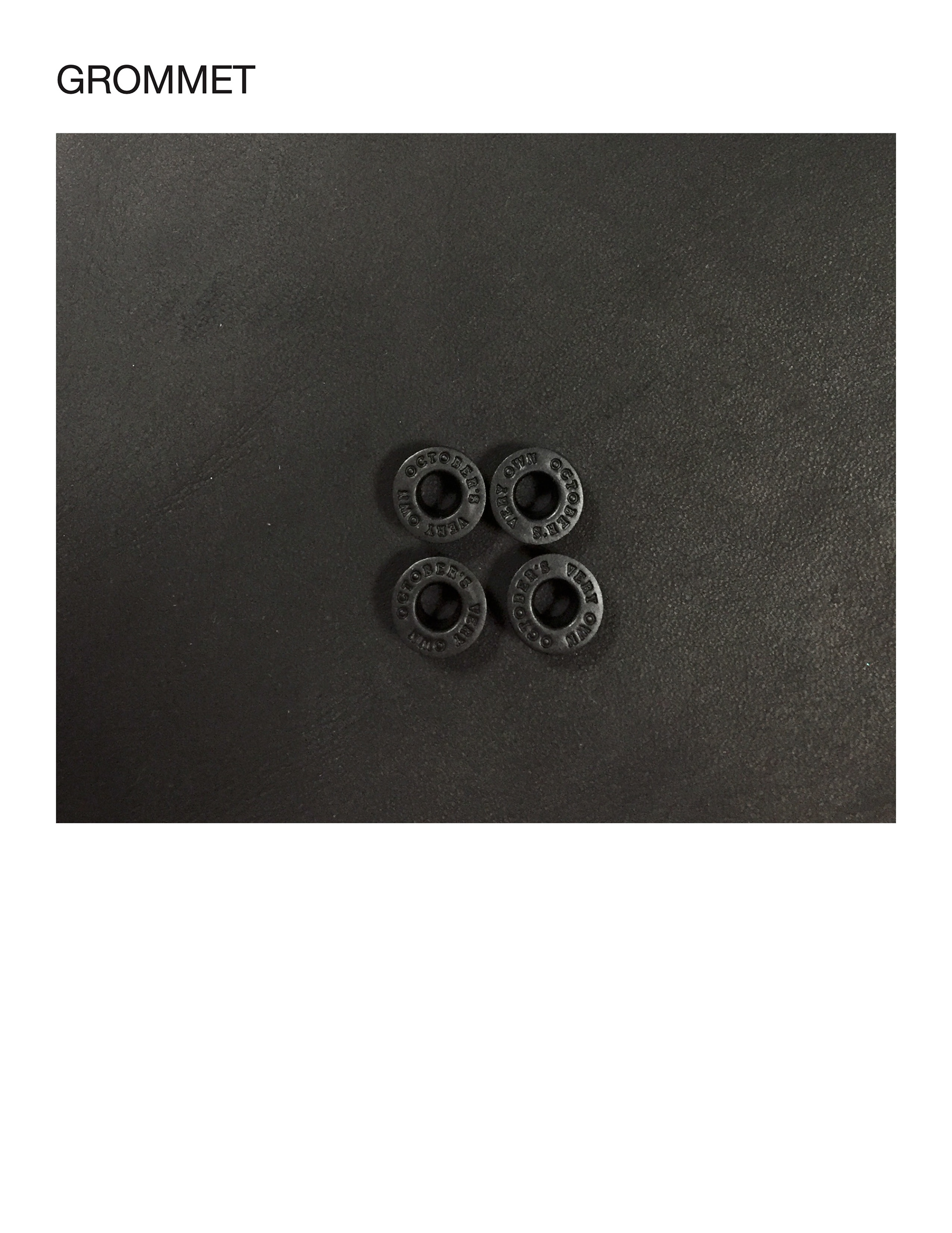 MATTE GROMMETS OVER BLACK LEATHER