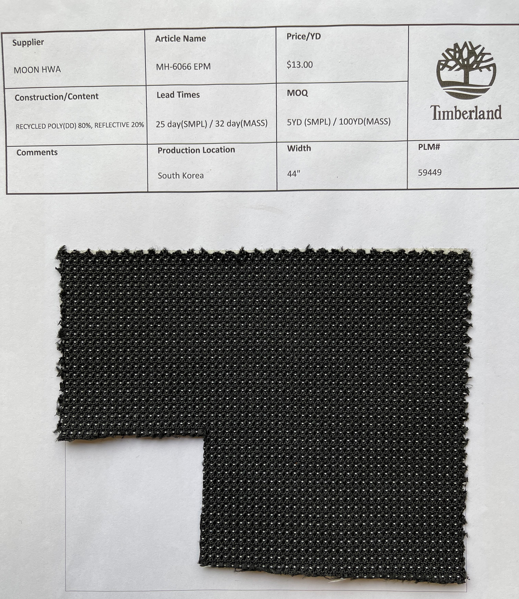 MATERIAL DEVELOPMNT: REFLECTIVE NYLON