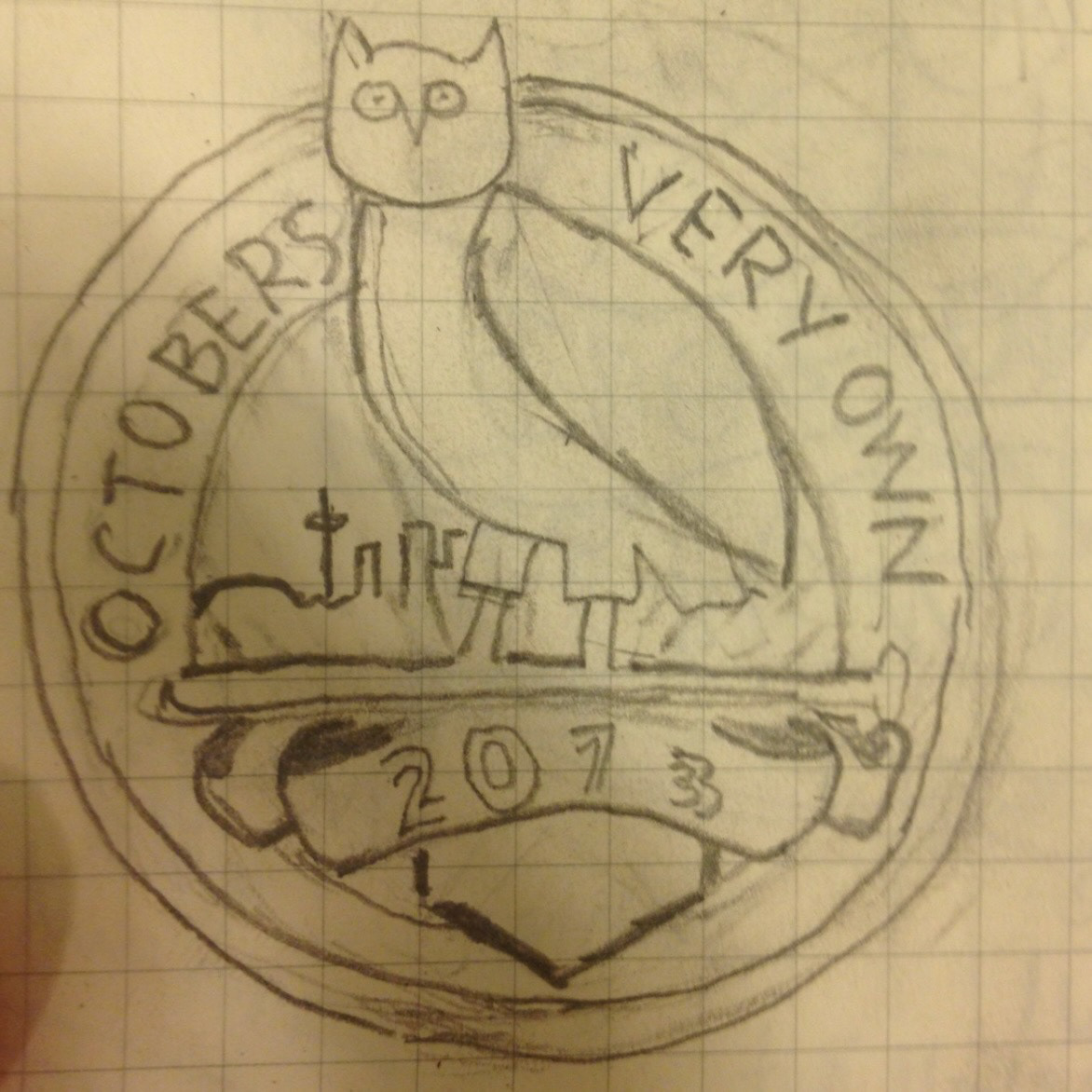 Sketched a cleaner hierarchy. Let the owl speak first and let the city sit in the background with confidence.