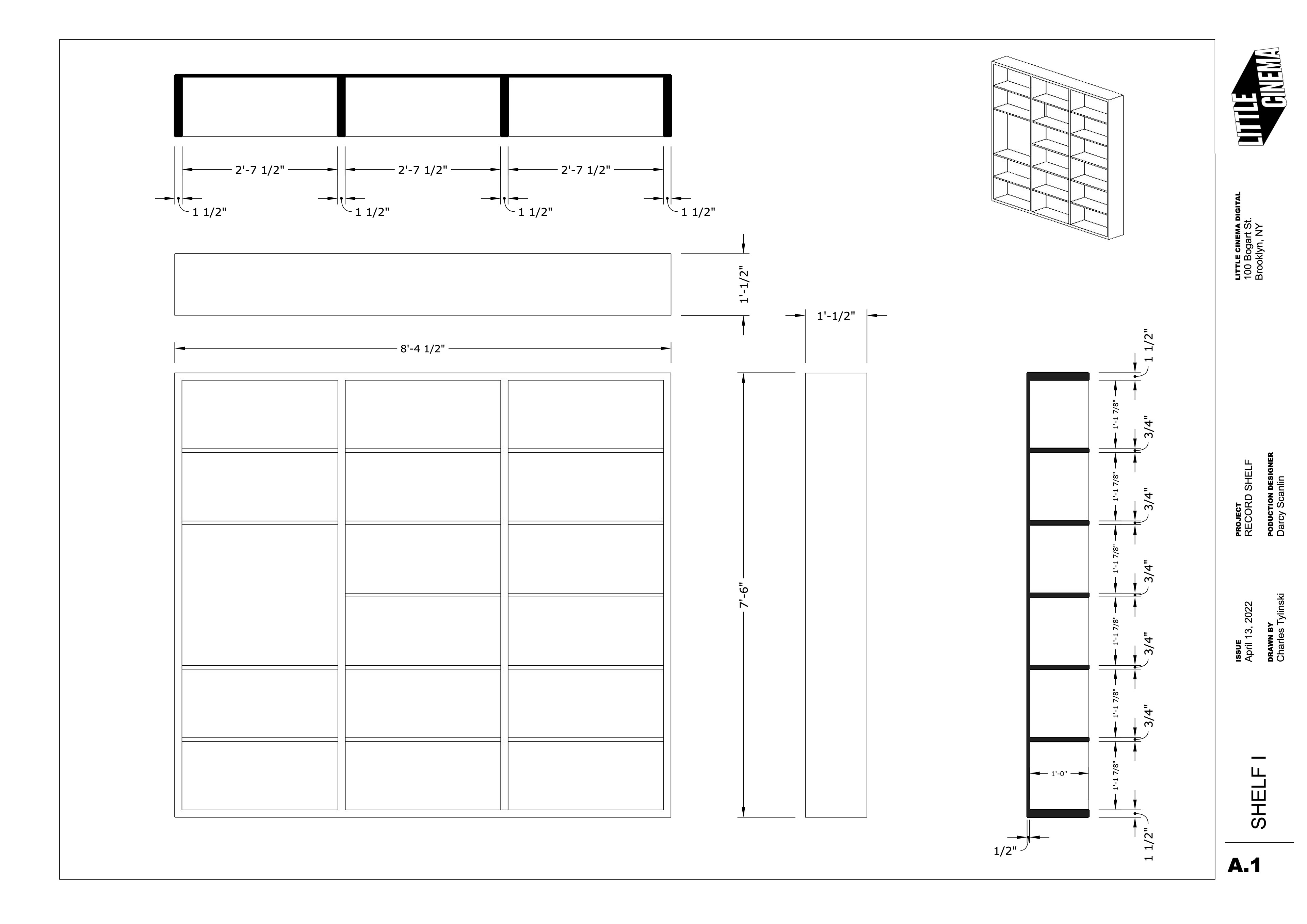 SHELF FABRICATION PLAN