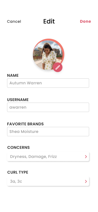 Edit Profile