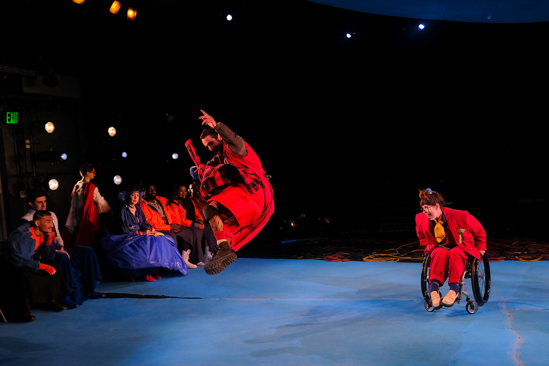 A scene from TWELFTH NIGHT by William Shakespeare, directed by James L. Fleming. David Geffen School of Drama, February 17-19, 2021. Photo © Leigh R. Busby.