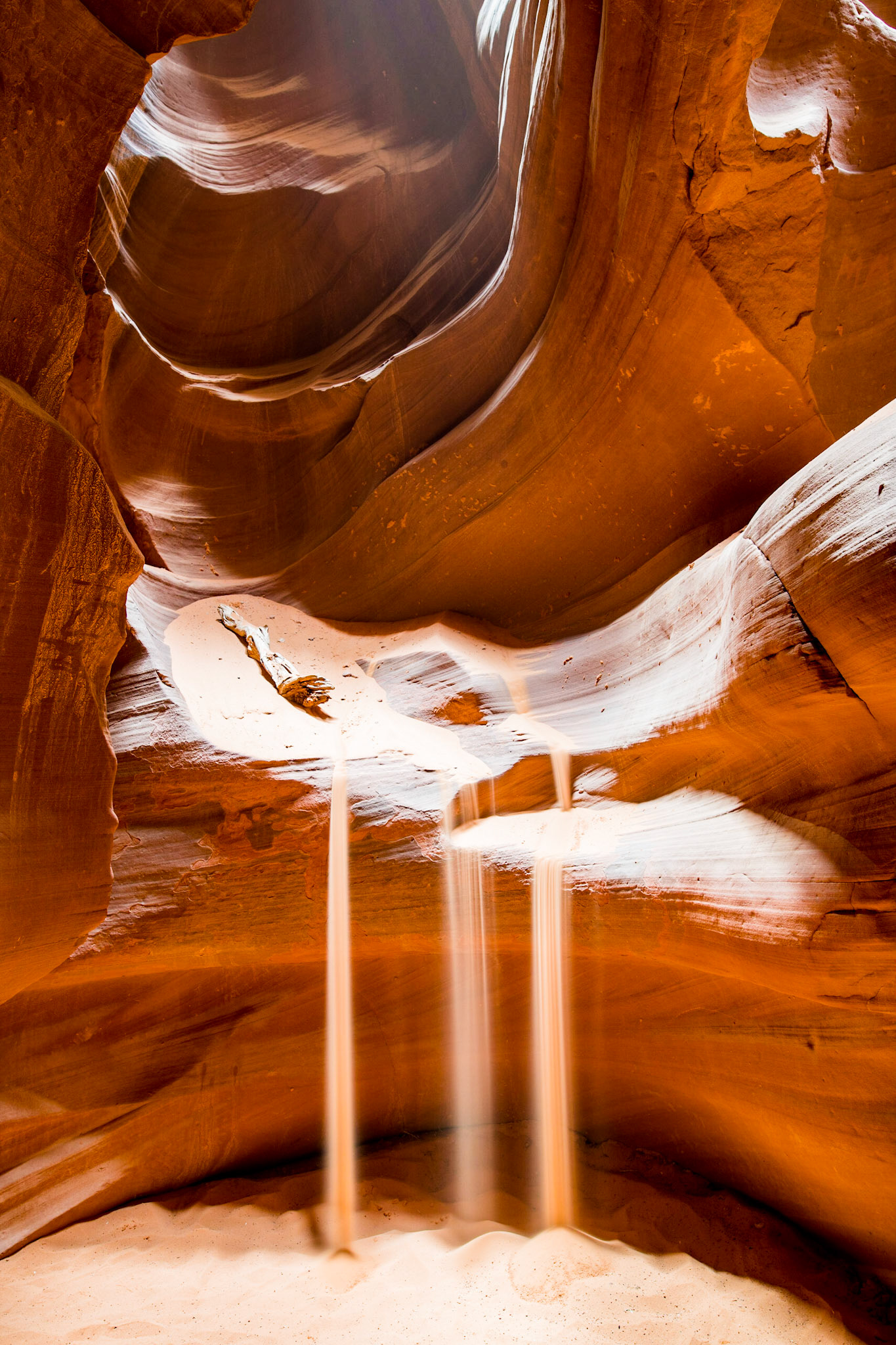 While this is staged in #antelopecanyon the beaty is undenyable.  This was a 5 second exposure to make the sand silky smooth.  #Nikon #D850 5s f/9 ISO 100 24mm Sigma