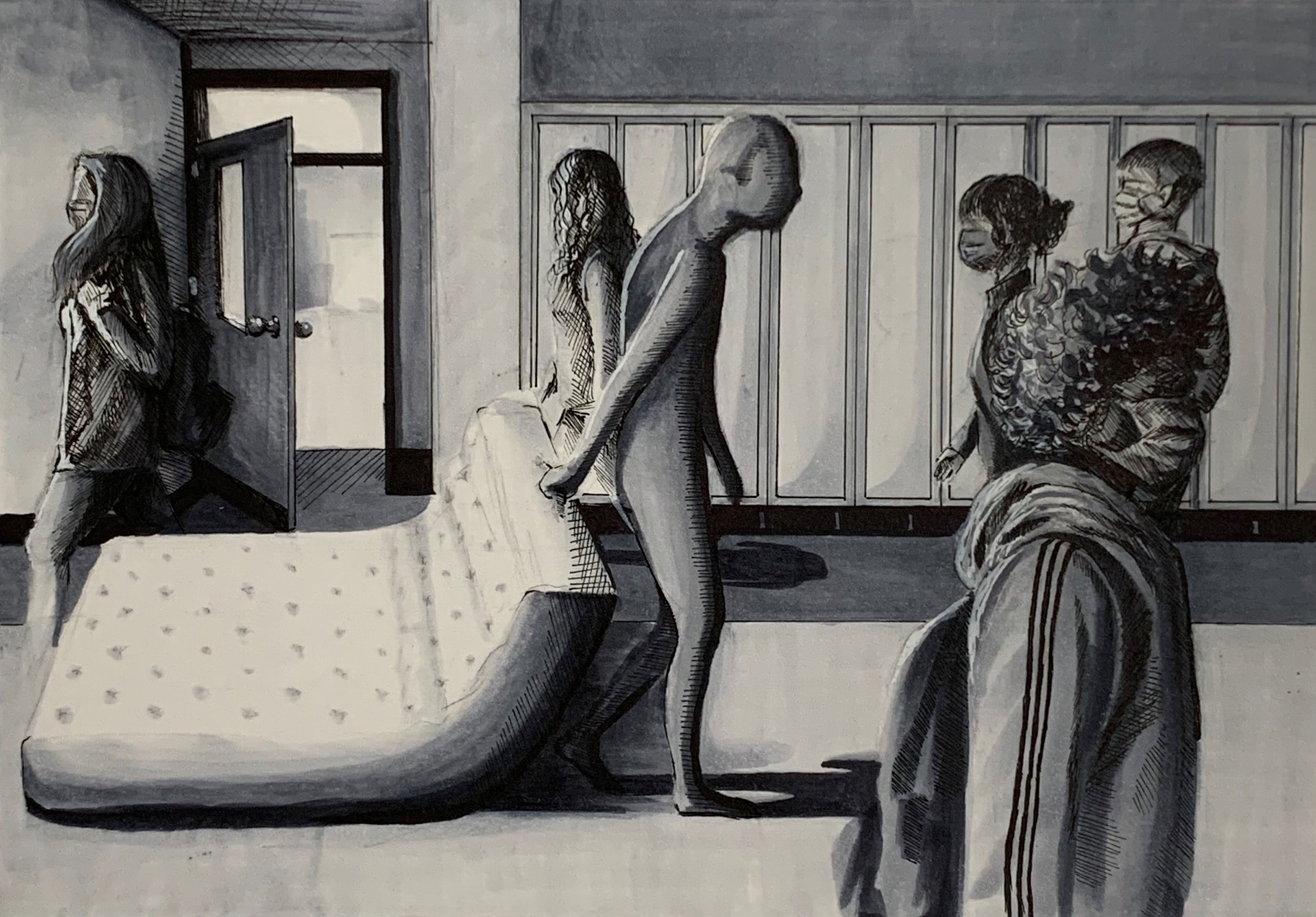 "Lethargy", 2022, Gold Key Scholastic Art & Writing Award (Drawing & Illustration)