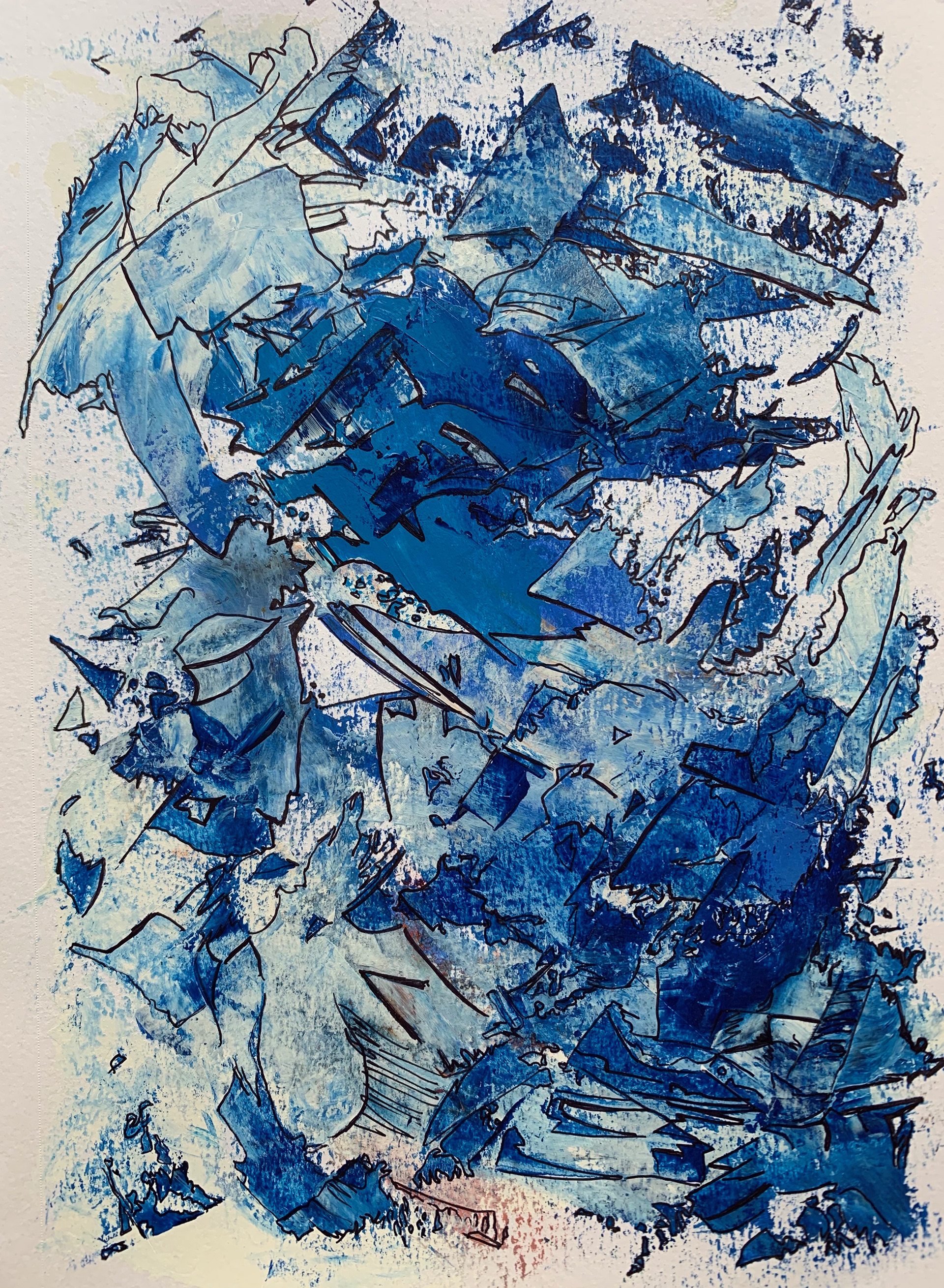 "Three Shades of Blue", 2019, Gold Key Scholastic Art & Writing Award (Painting)
