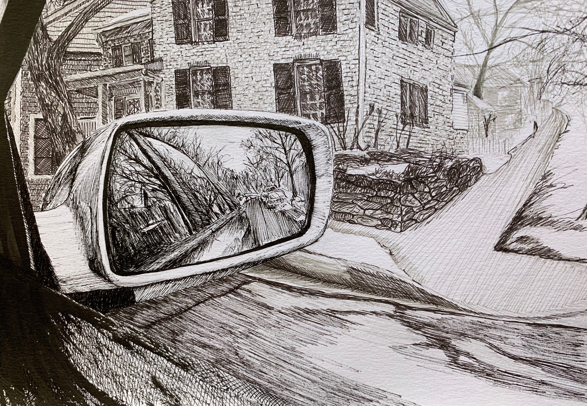 "Reflection", 2020, Honorable Mention Scholastic Art & Writing Award (Drawing & Illustration)