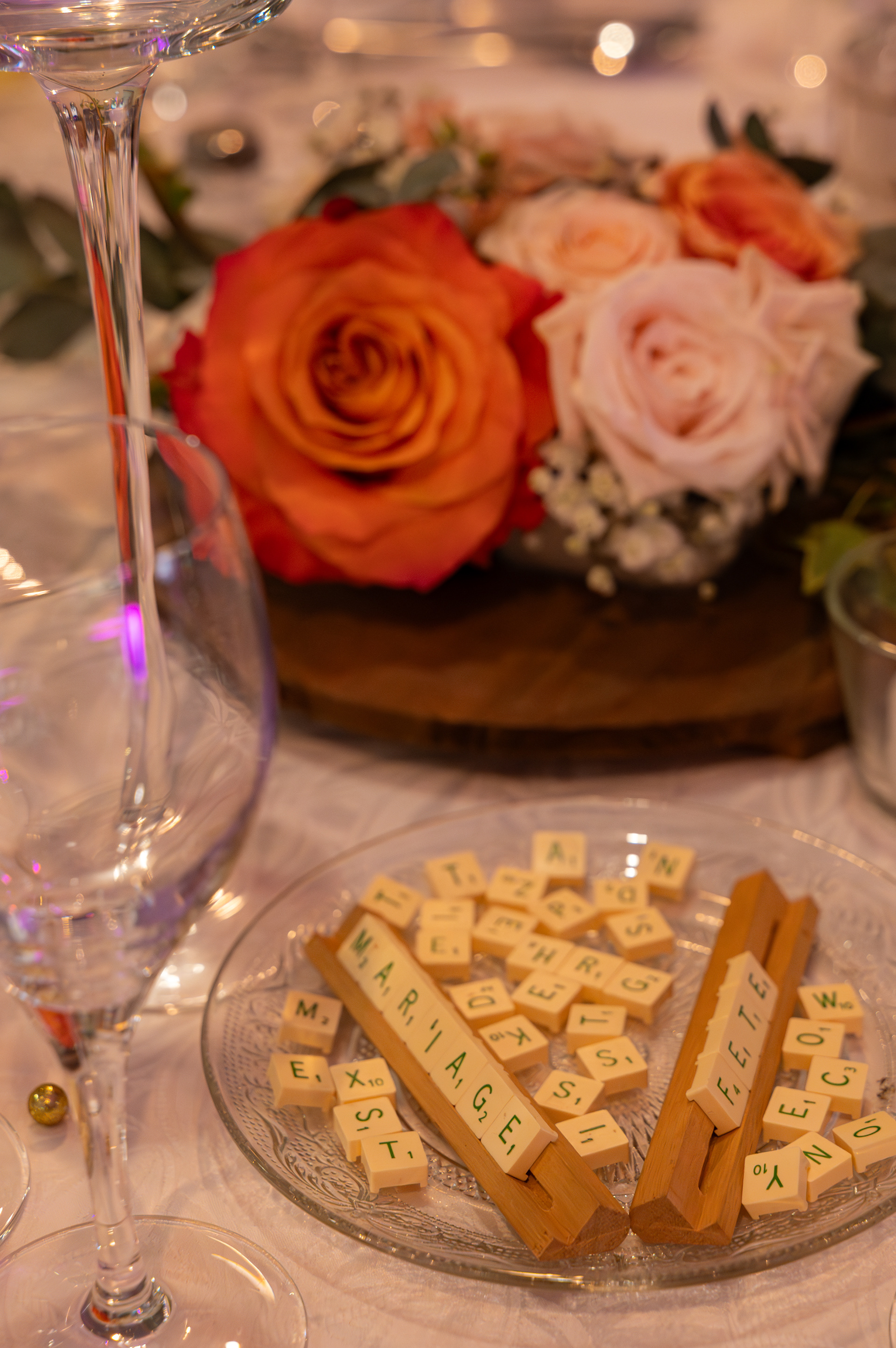 Décoration sur le thème du jeu pour les mariés