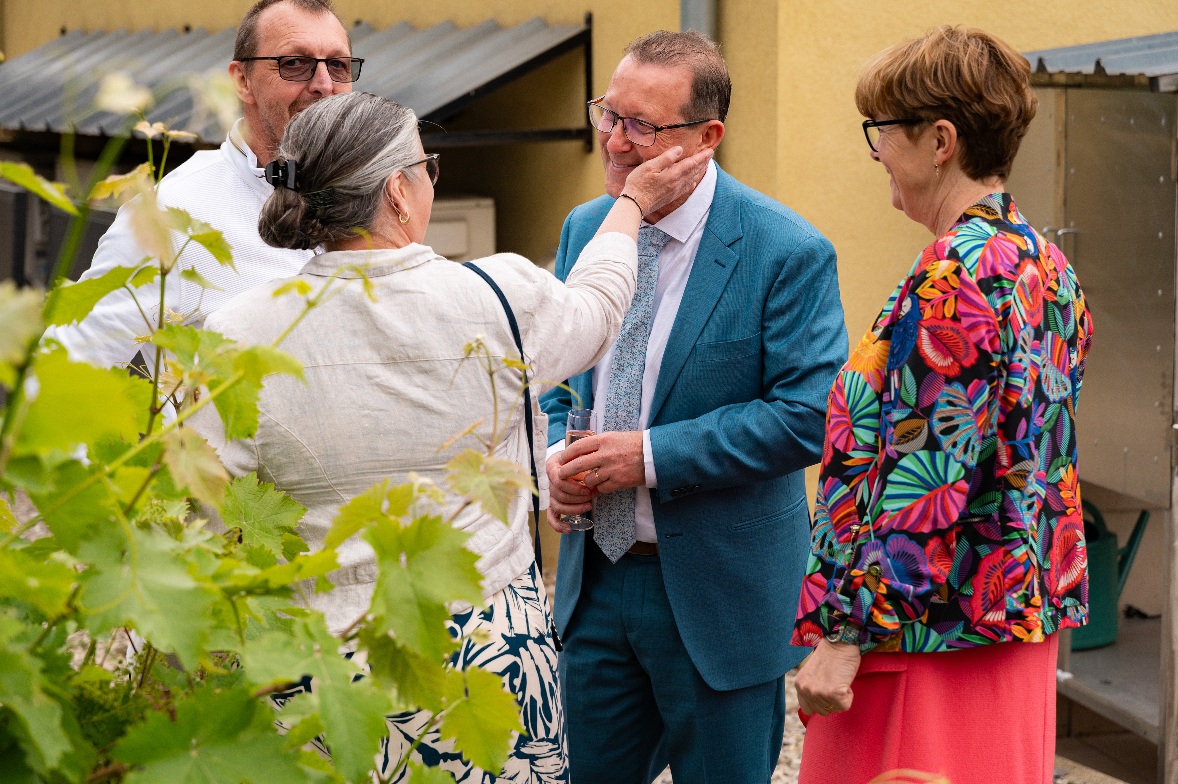 Photo spontanée pendant le vin d'honneur