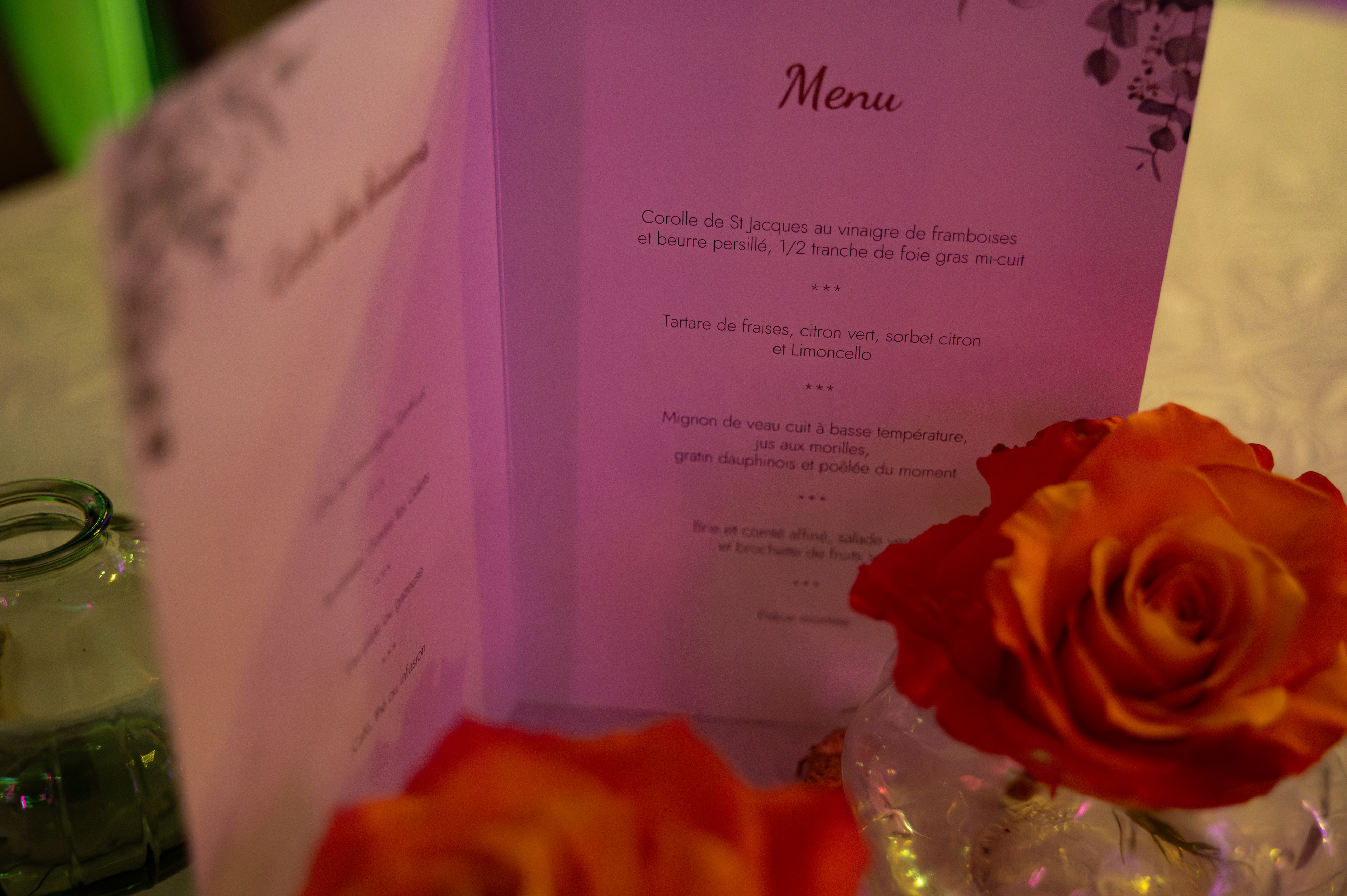 Un menu alléchant pour le repas de mariage