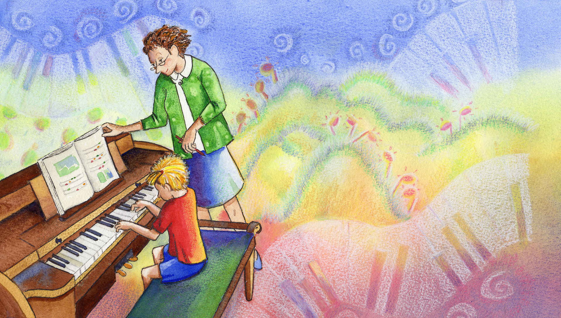 Audrey and the piano Lesson