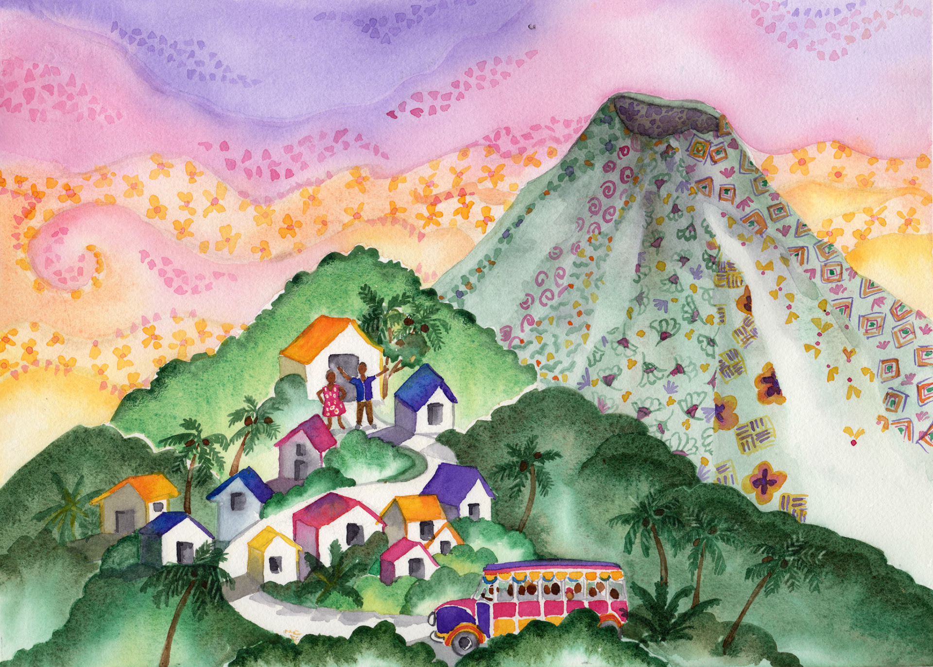 On the way to visit on the Island