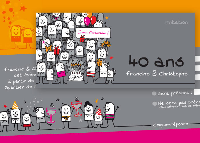 Invitation anniversaire 40 ans