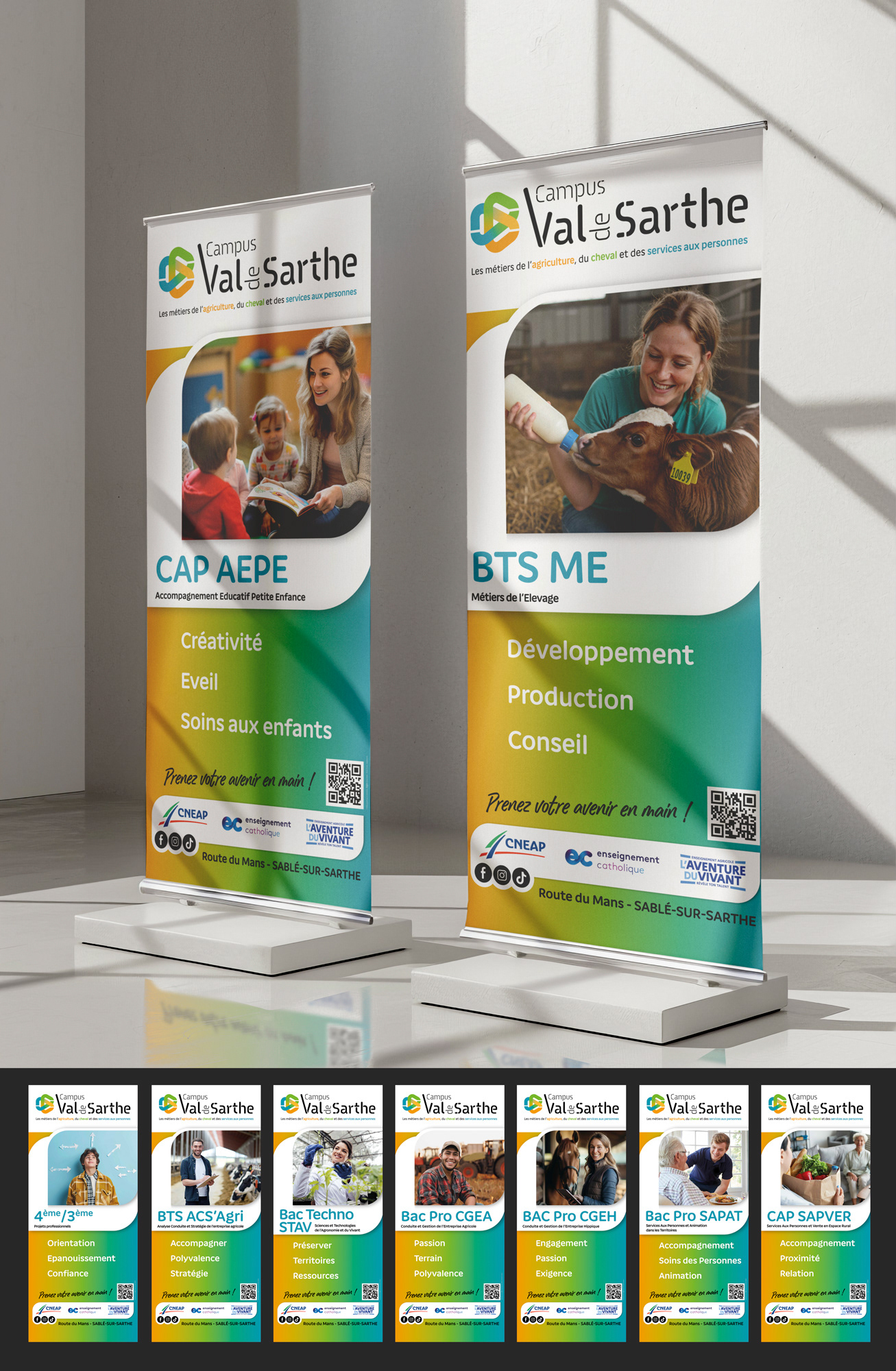 Série de roll-up Campus Val de Sarthe