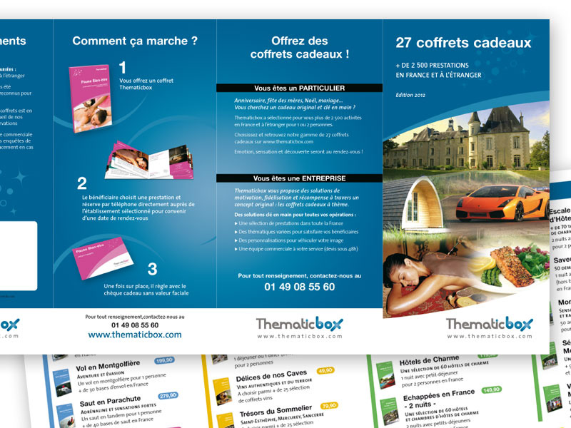 Dépliant commercial Thematic Box