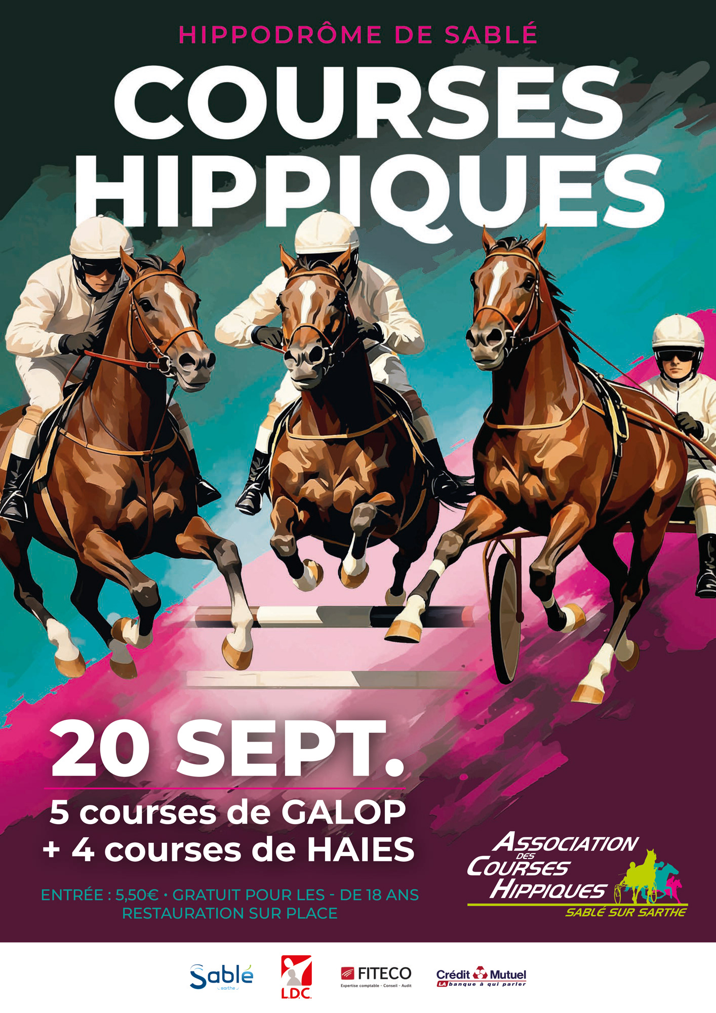 Affiche courses hippiques 2026
