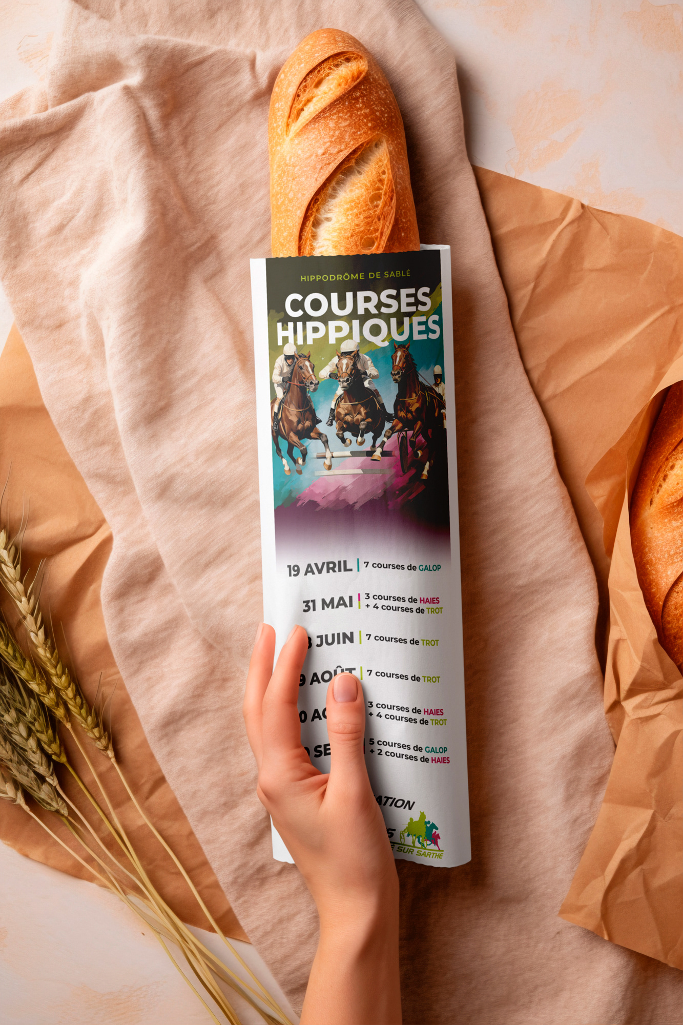 Sac à baguette courses hippiques 2026