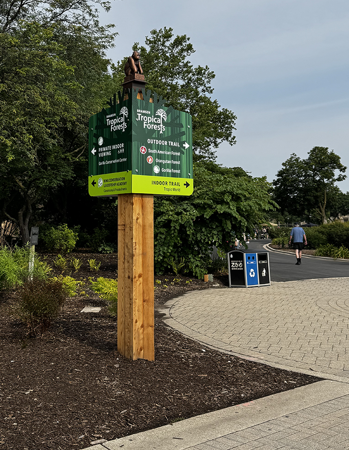 Tropical Forests corner wayfinding