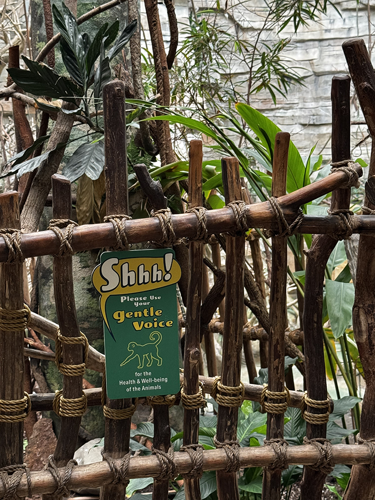 Tropic World Shhh! sign