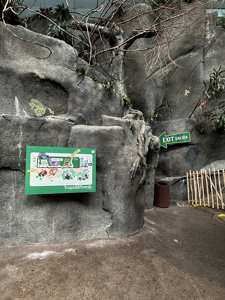Tropic World map & EXIT sign