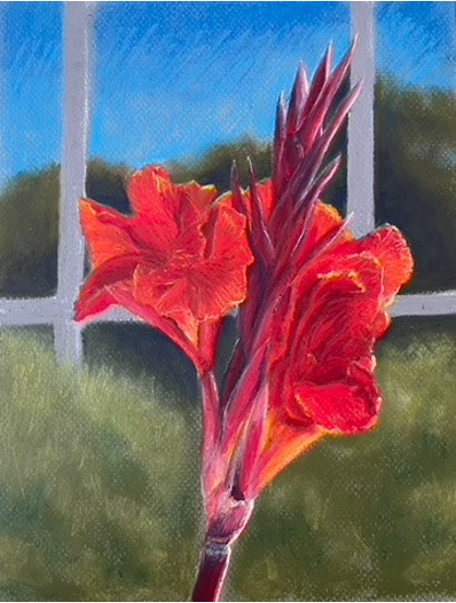 "Unexpected" oil pastels on pastel paper