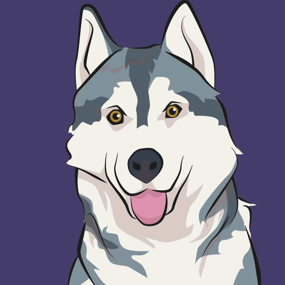 Harmstar huisdier portret huskey