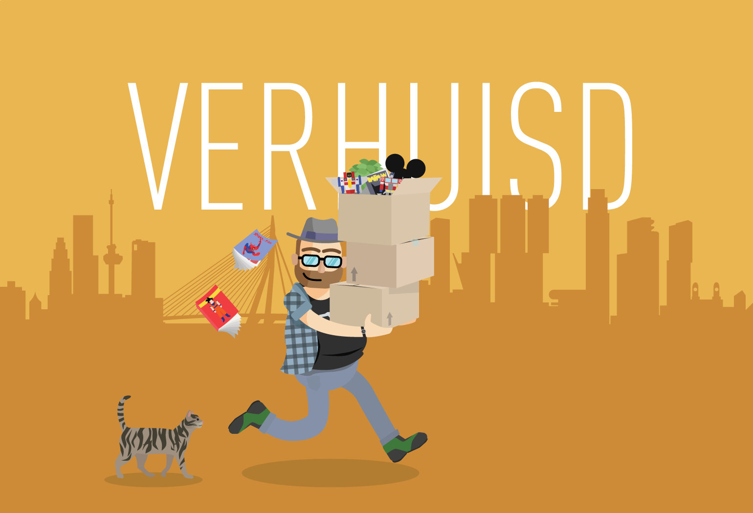 Harmstar wenskaart verhuiskaart Rotterdam