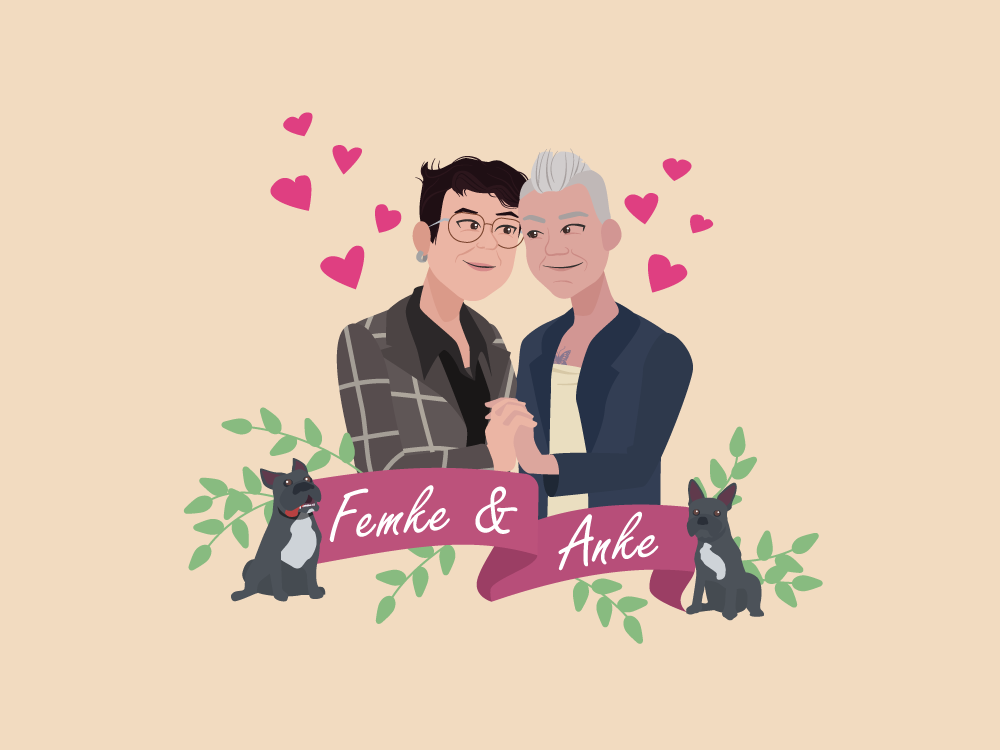 Harmstar koppelportret verloving