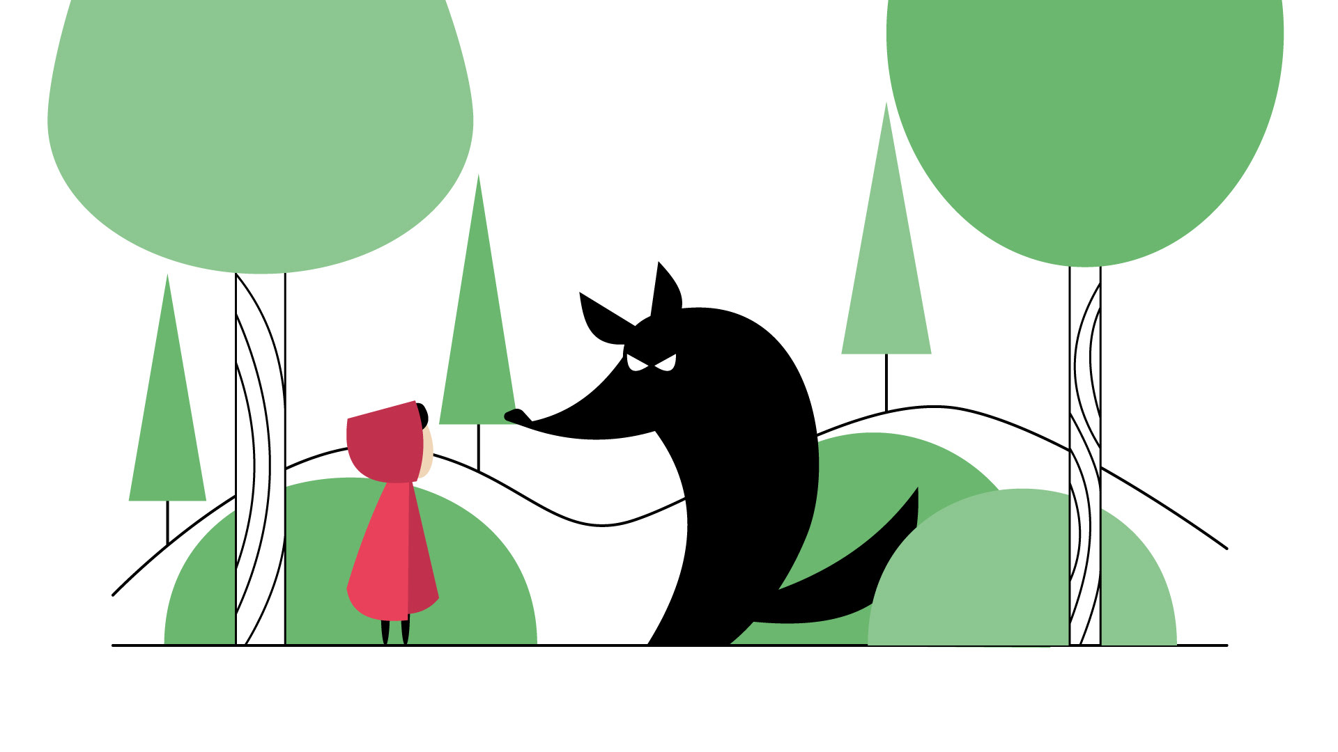 Harmstar sfeer roodkapje wolf